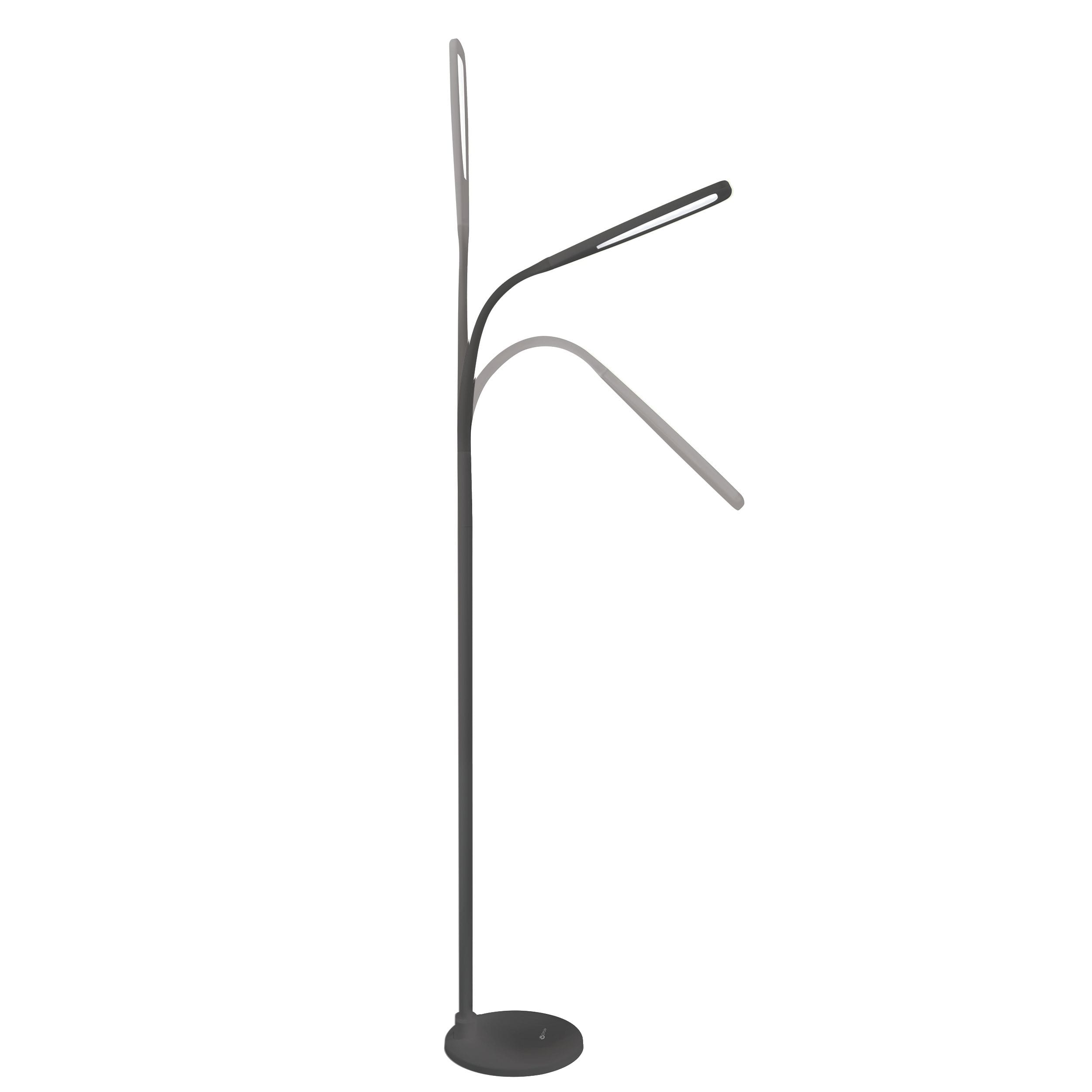 OttLite Black Natural Daylight LED Flexible Floor Lamp