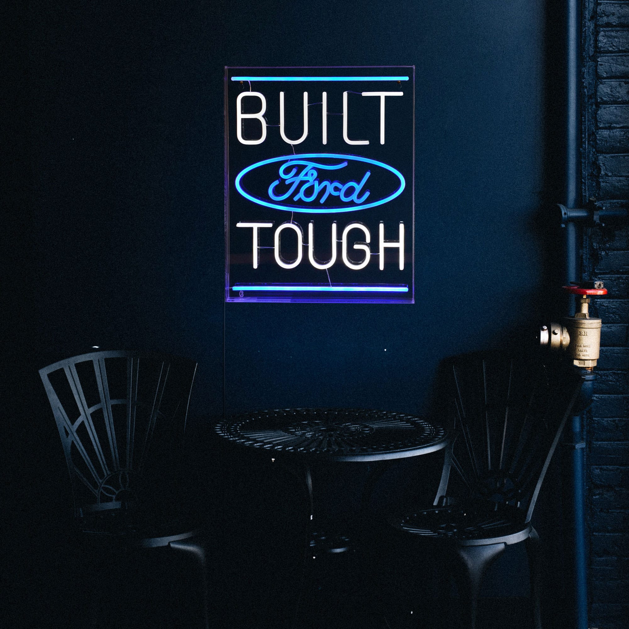 American Art D&#xE9;cor&#x2122; 20&#x22; Licensed Ford Built Tough Acrylic LED Wall D&#xE9;cor Sign