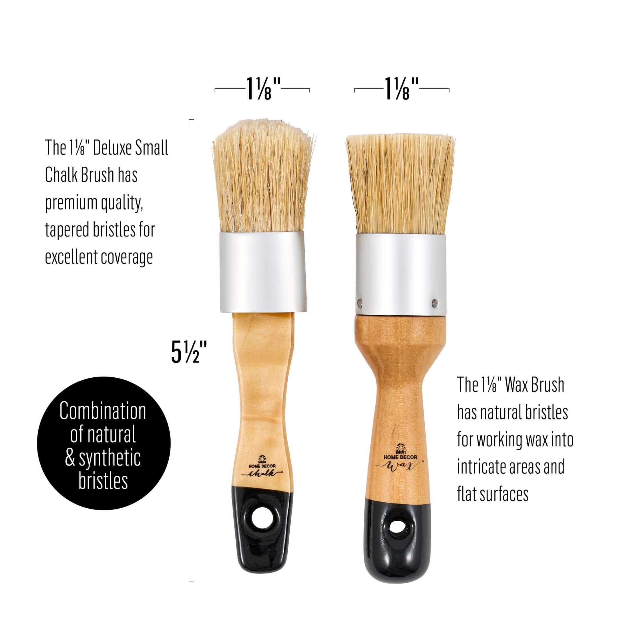 FolkArt&#xAE; Home Decor&#x2122; White &#x26; Tan Chalk Paint with Brushes Kit