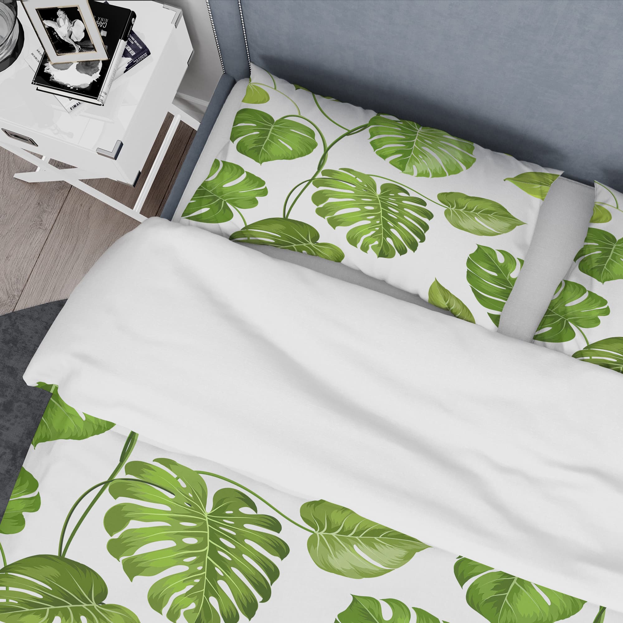 Designart 'Tropical Palm Leaves II' Mid-Century Duvet Cover Set
