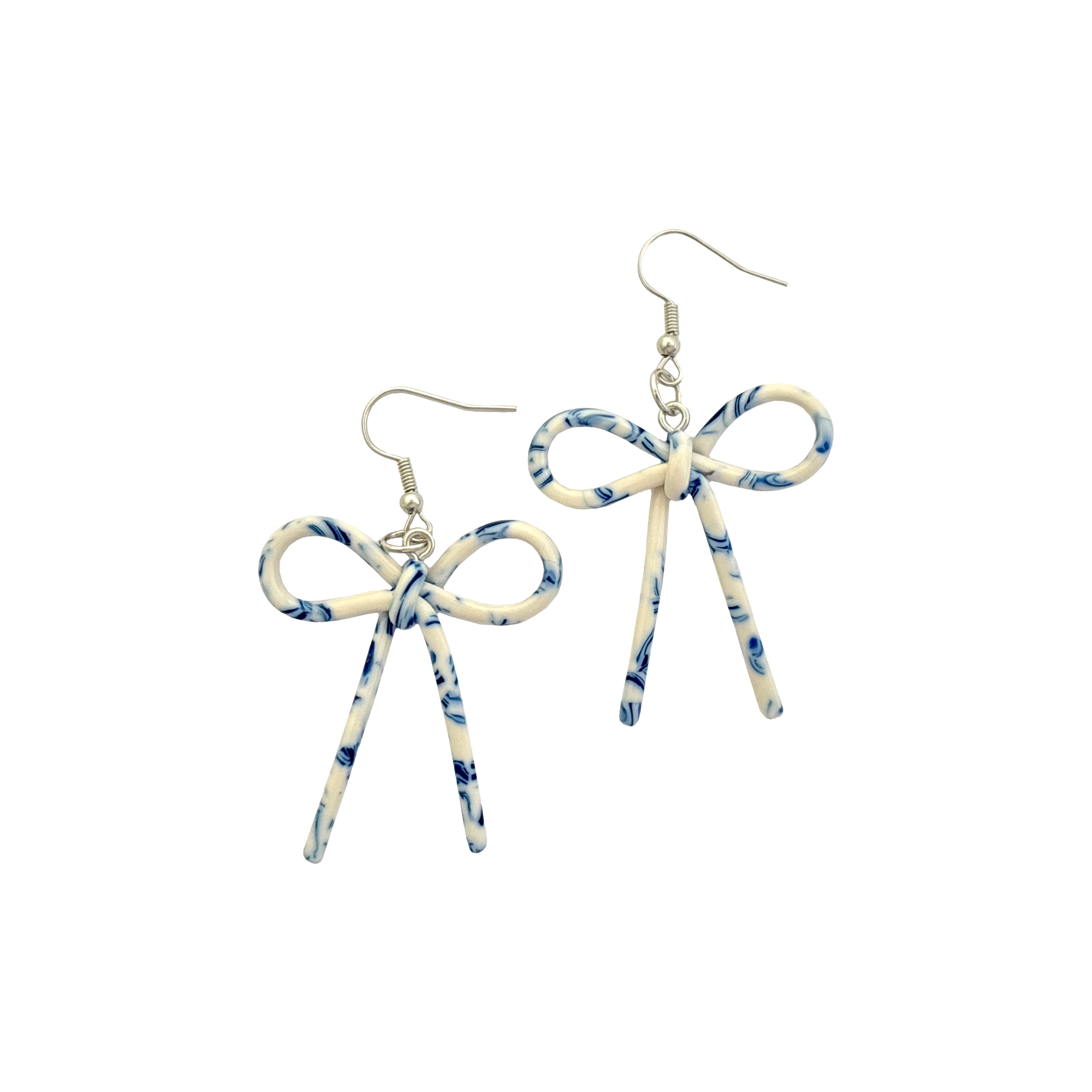 Blue Moon Studio&#x2122; Blue &#x26; White Acrylic Bow Charms, 2ct.