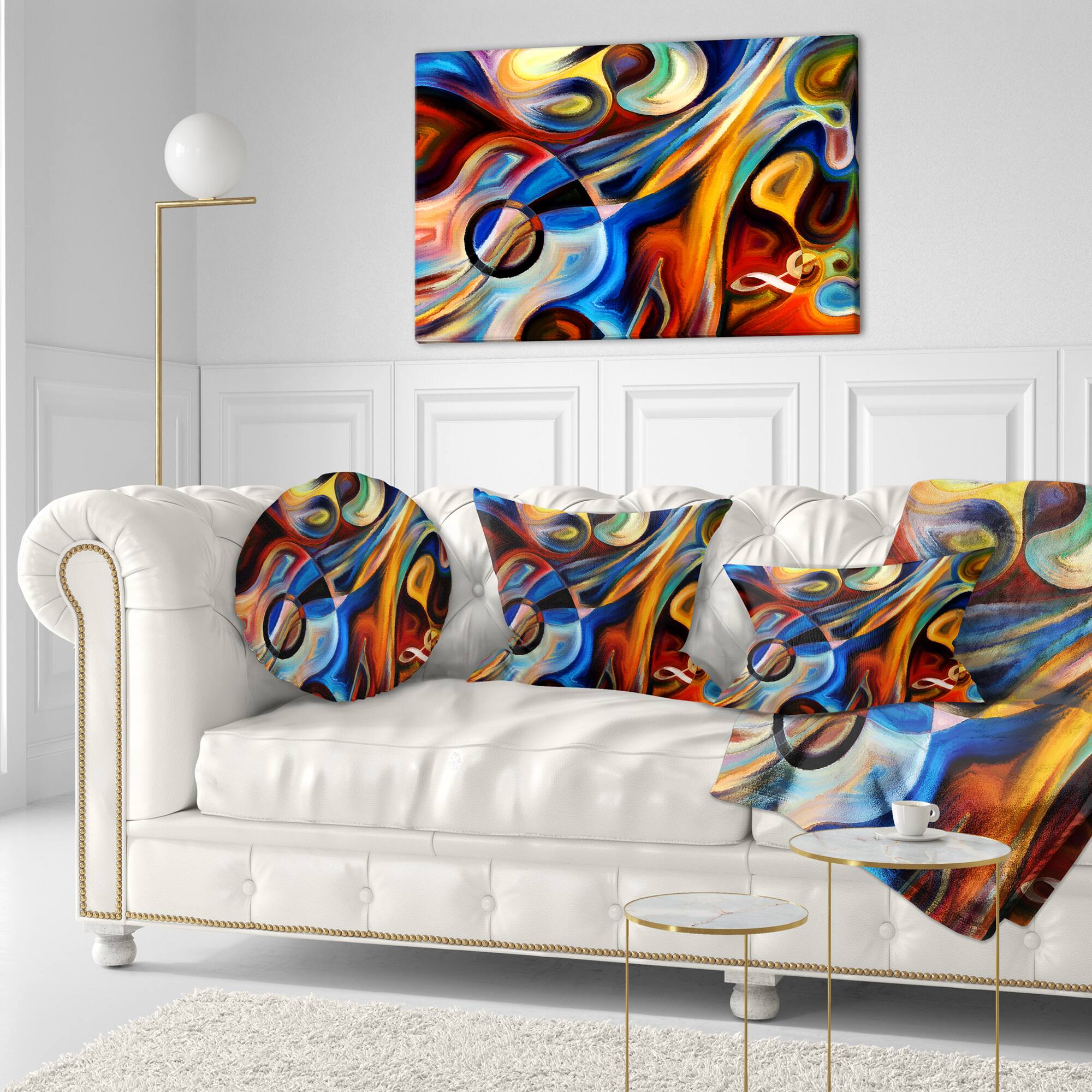 Designart - Abstract Music and Rhythm - Abstract Canvas Art Print