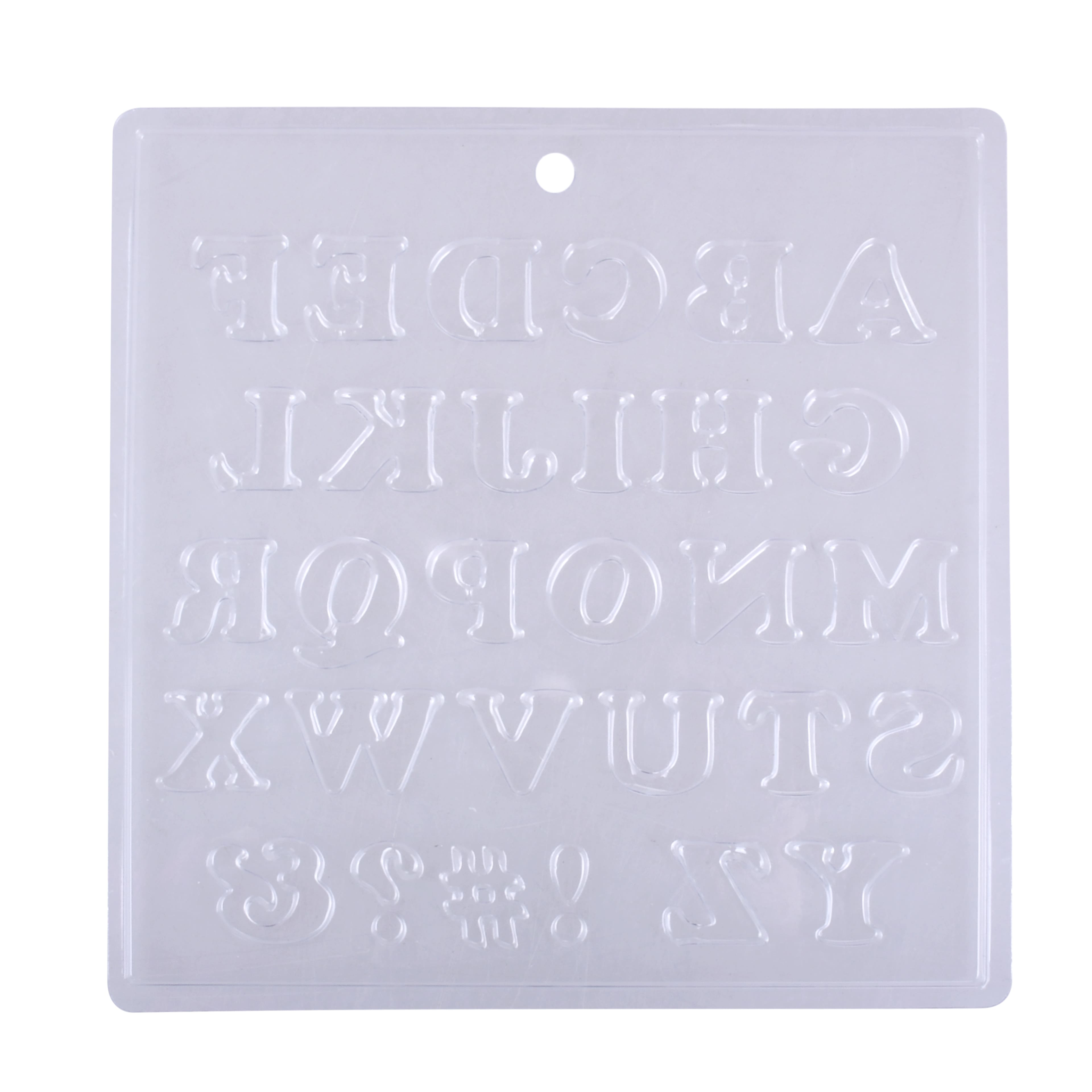 Serif Alphabet Plastic Candy Mold by Makery&#x2122;