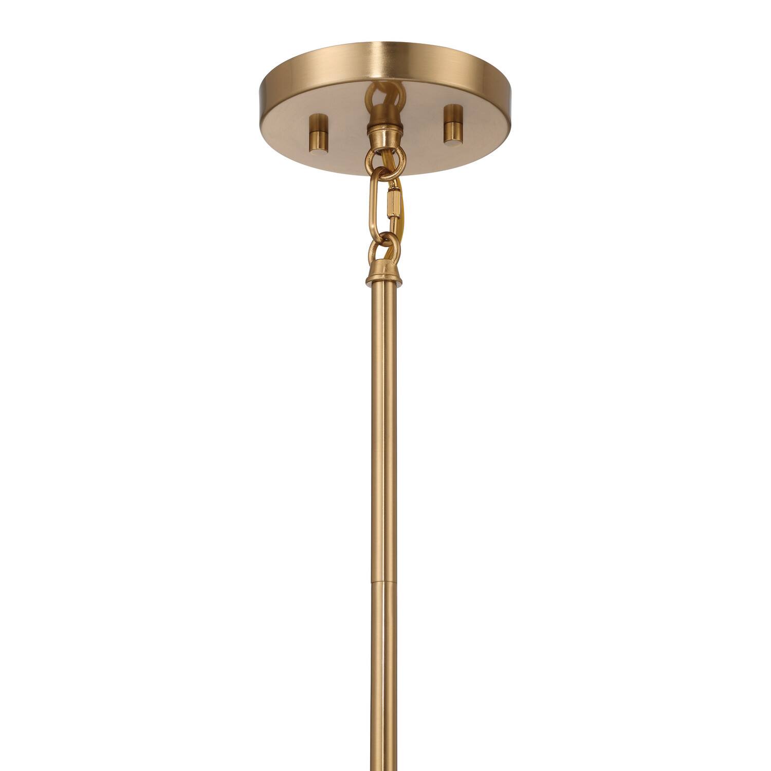Hello Honey® Josephine Brushed Gold Mid-Century Modern Metal & Clear Ribbed Glass Ceiling Light