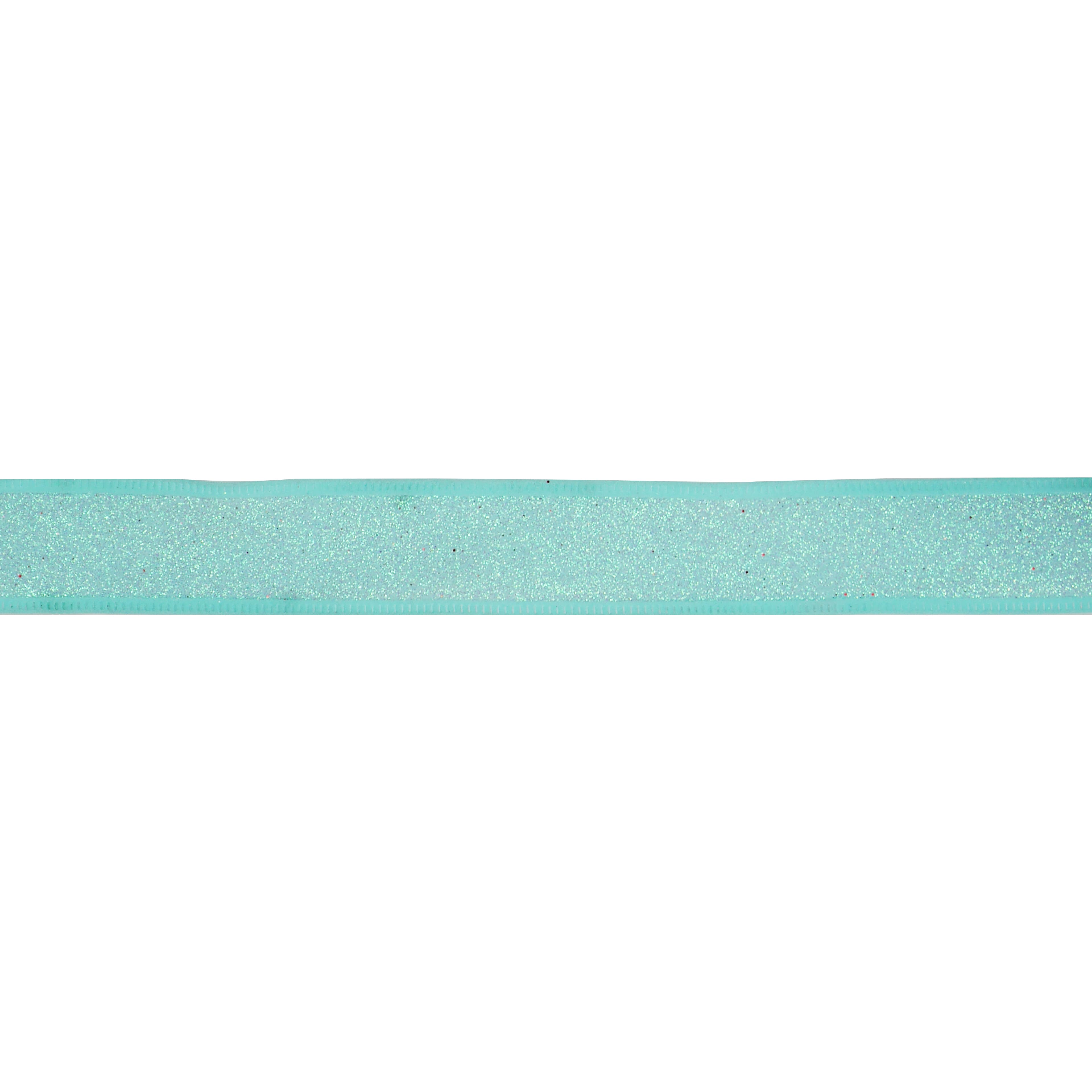 1.5&#x22; x 30ft. Turquoise Glitter Candy Wired Taffeta Ribbon by Celebrate It&#xAE;