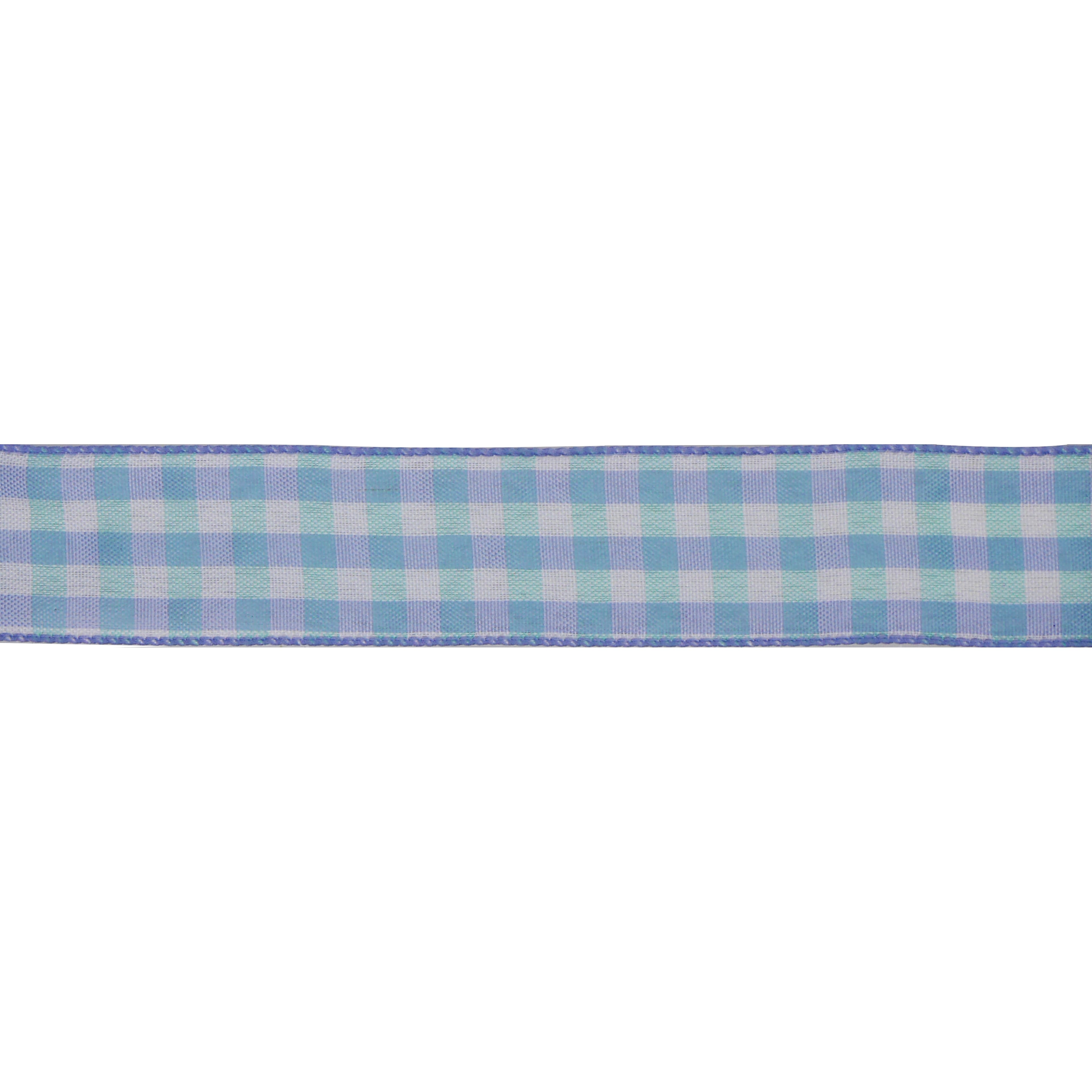 Blue Gingham Wired Ribbon by Celebrate It&#xAE; Easter