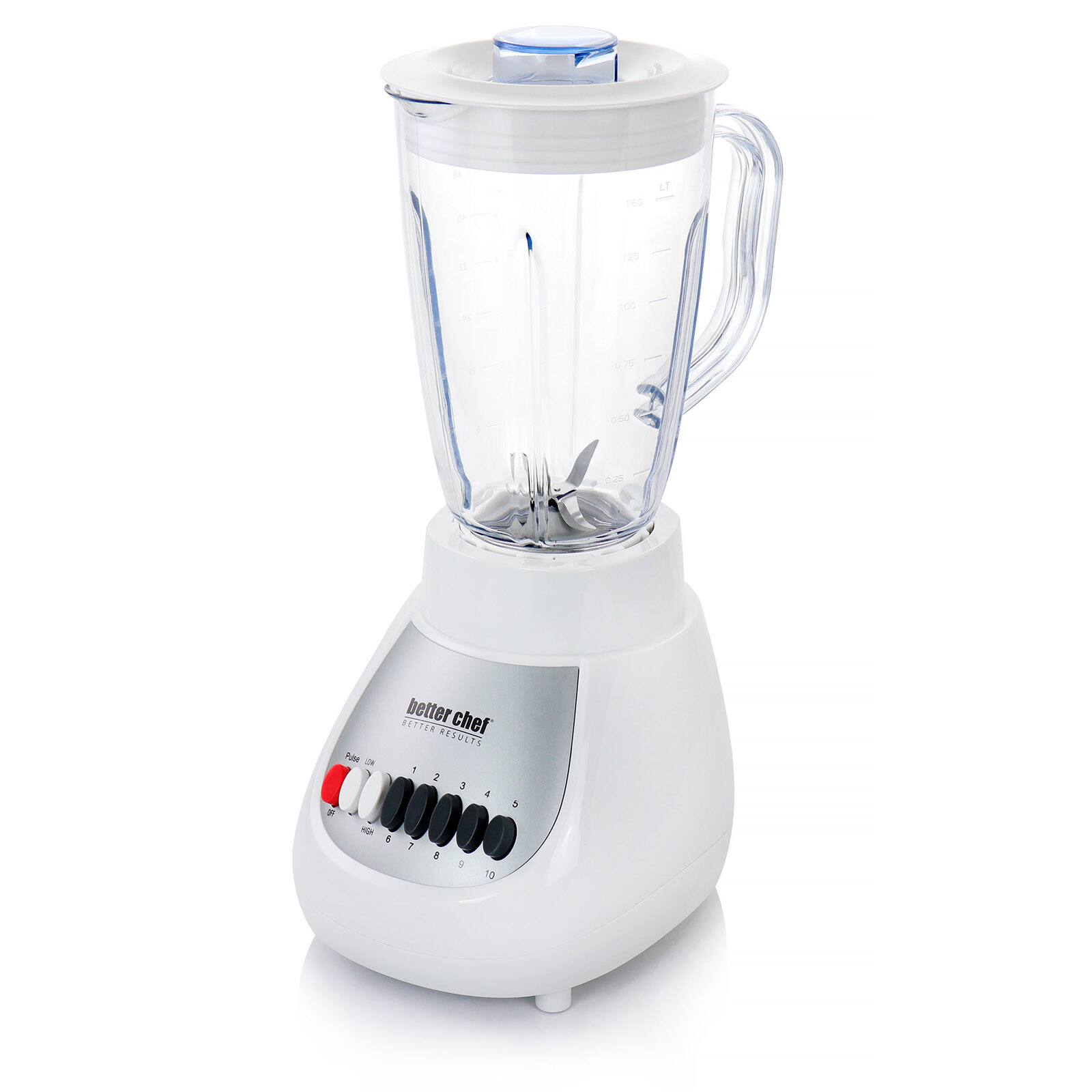 Better Chef White 50oz. 10-Speed 350-Watt Plastic Jar Blender