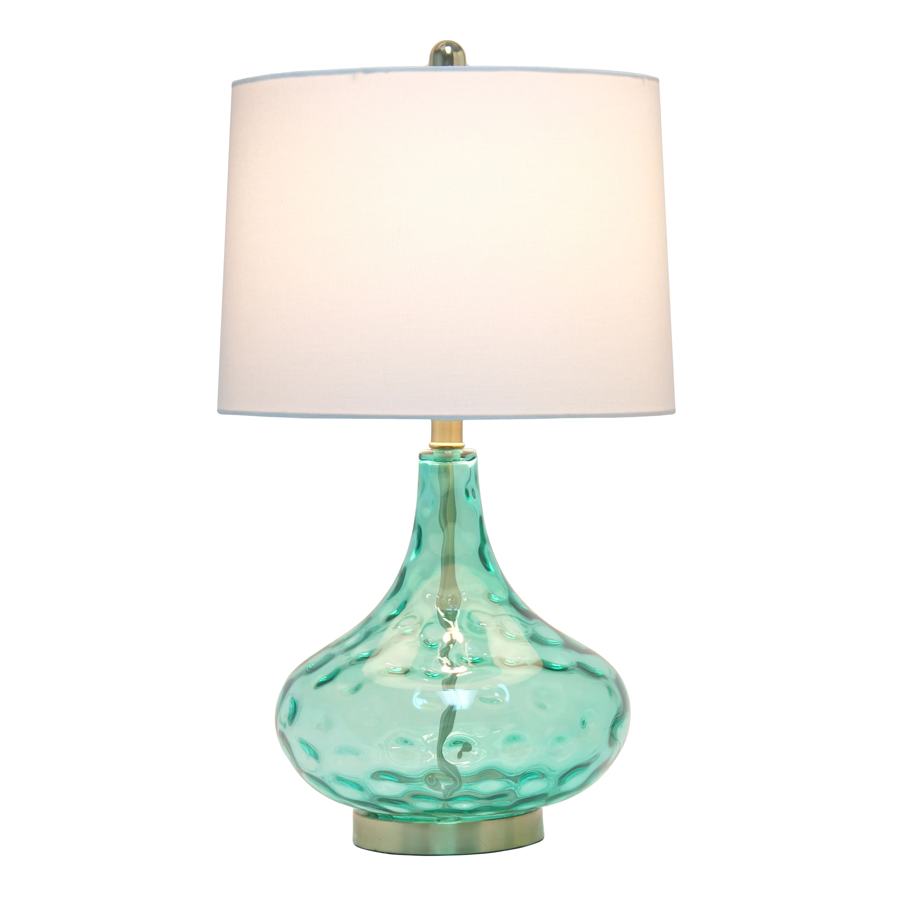 Lalia Home Classix 24&#x22; Seafoam Green Dimpled Glass Table Lamp