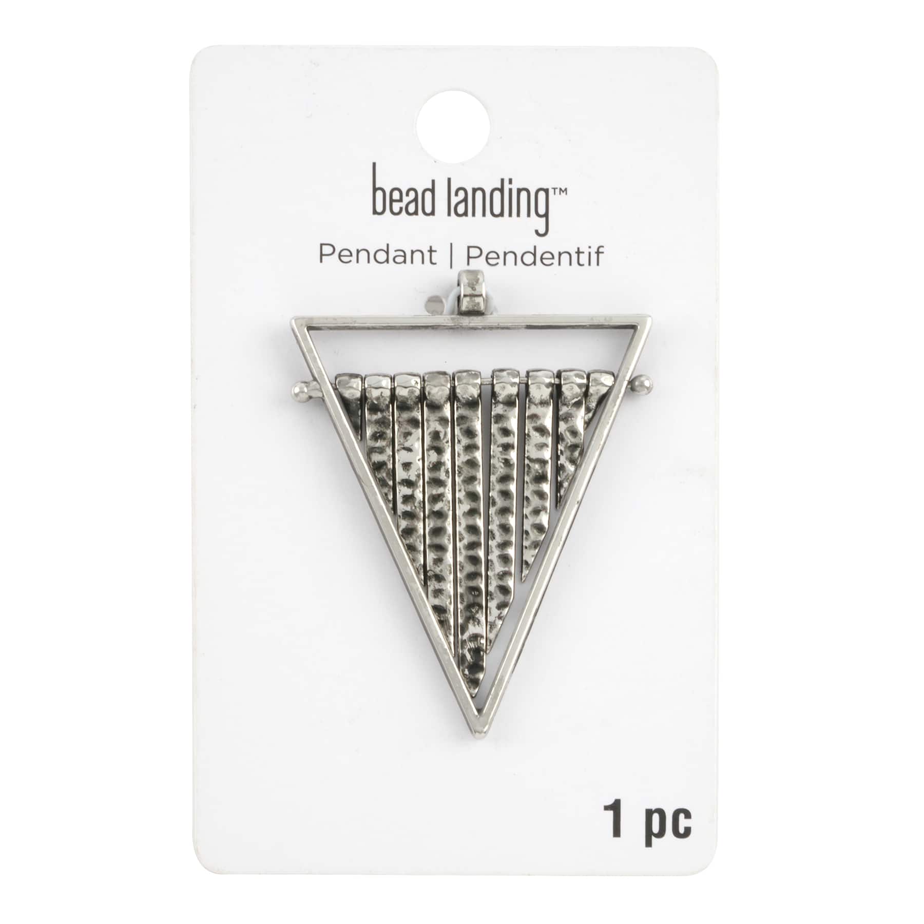 Rhodium Triangle Fringe Pendant by Bead Landing&#x2122;