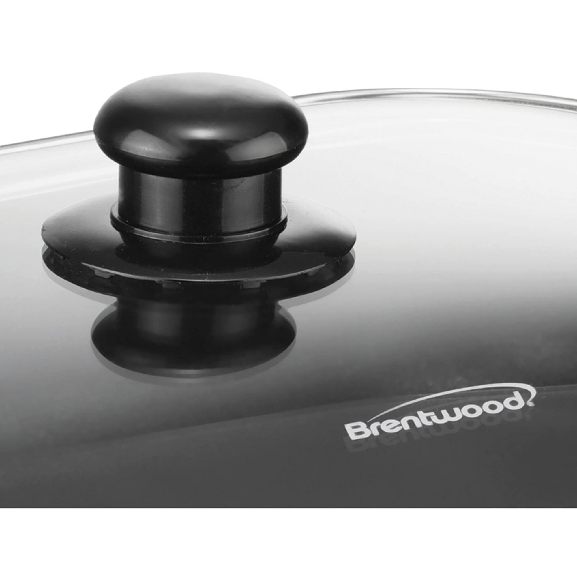 Brentwood 16" Black Nonstick Electric Skillet with Glass Lid Bakeware