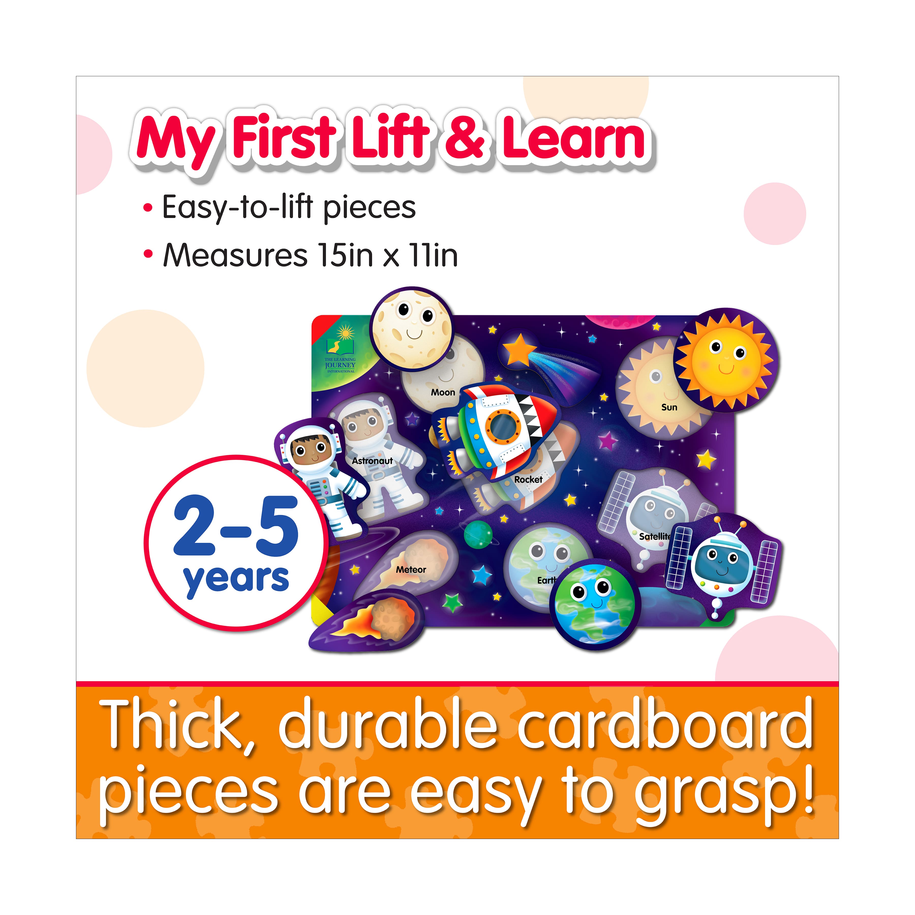 My First Lift &#x26; Learn Puzzle - Space: 8 Pcs