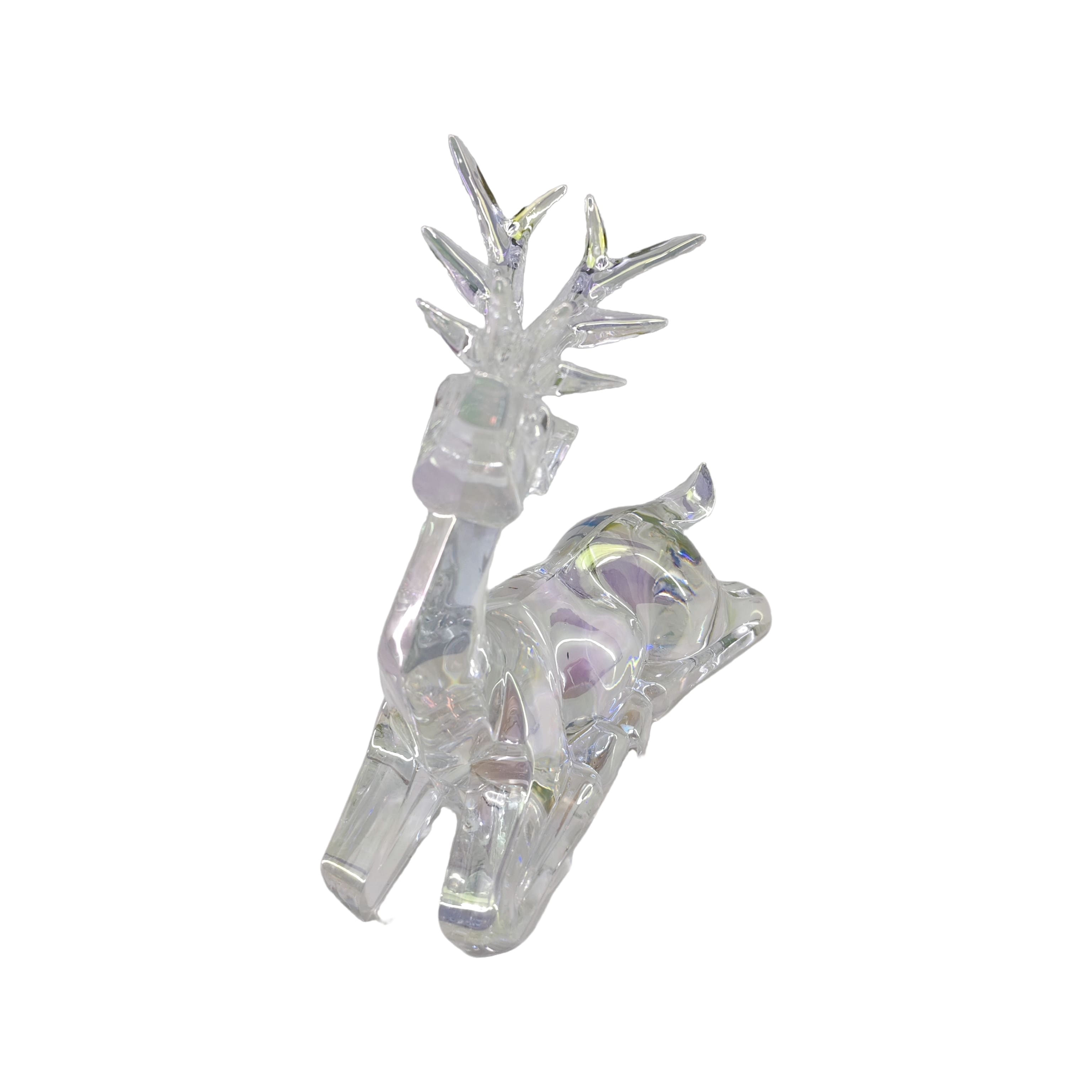 7.25&#x22; Clear Acrylic Sitting Reindeer Tabletop D&#xE9;cor by Ashland&#xAE;
