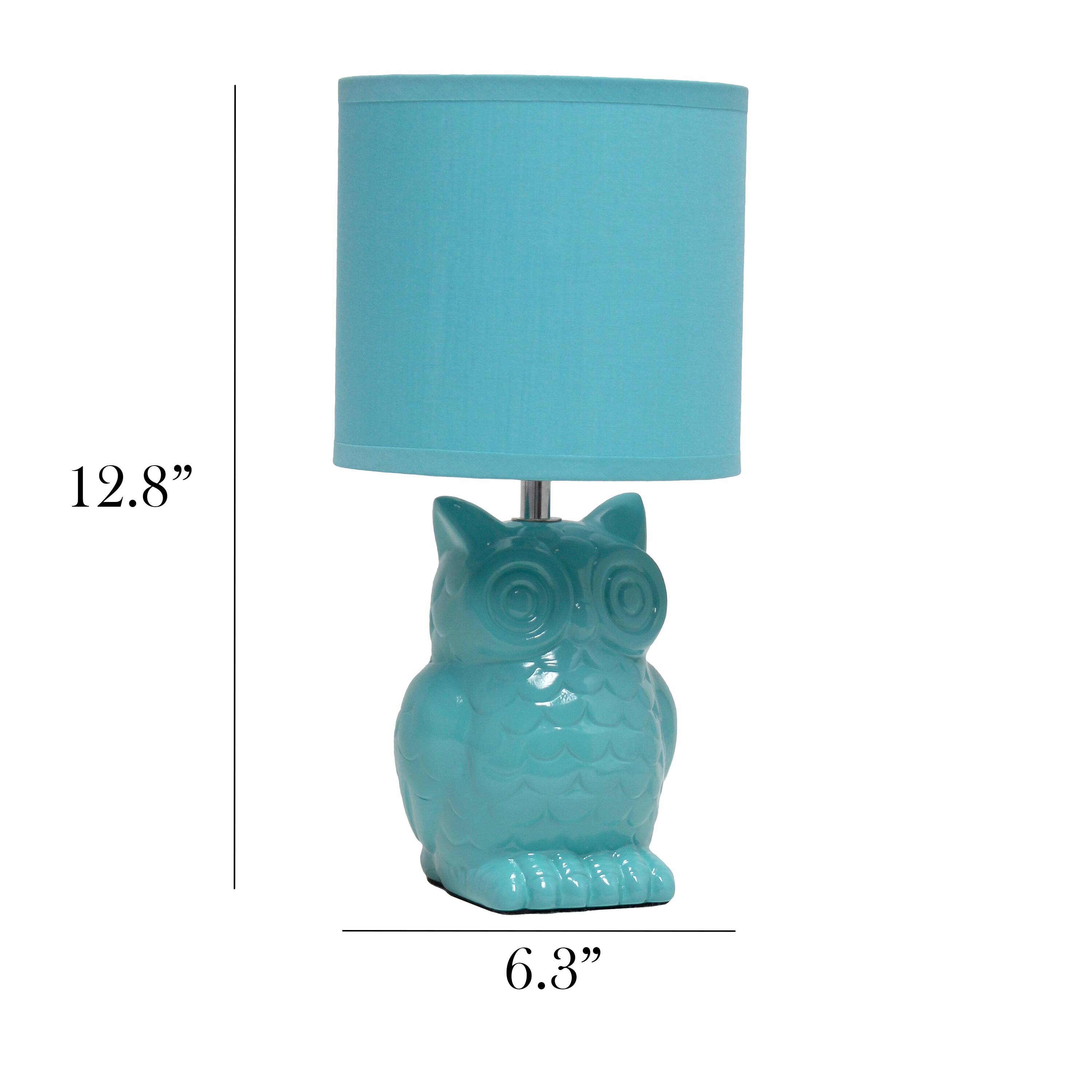 Simple Designs 13" Ceramic Owl Table Lamp
