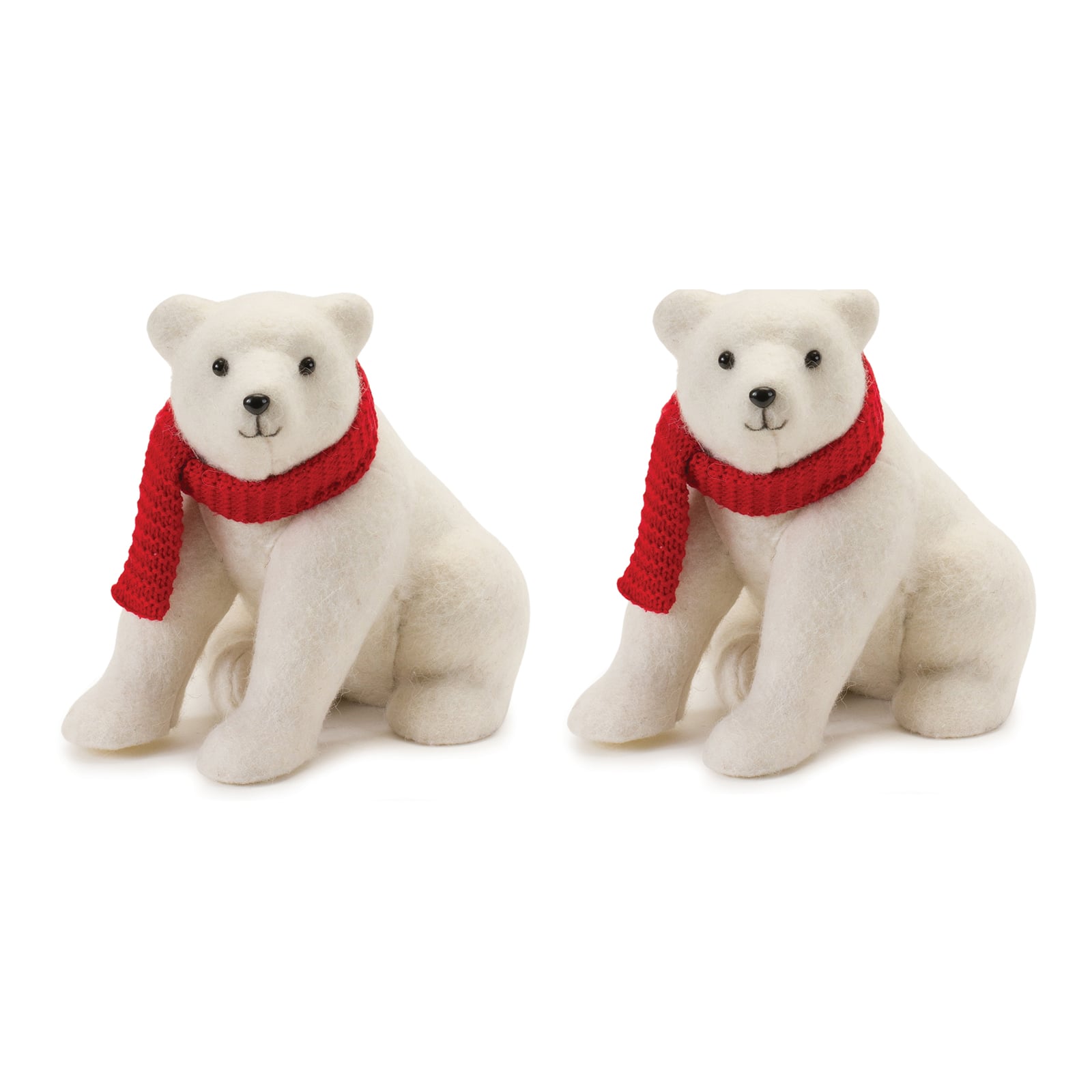 Accents, 2 Polar Bear Christmas Bear Candles