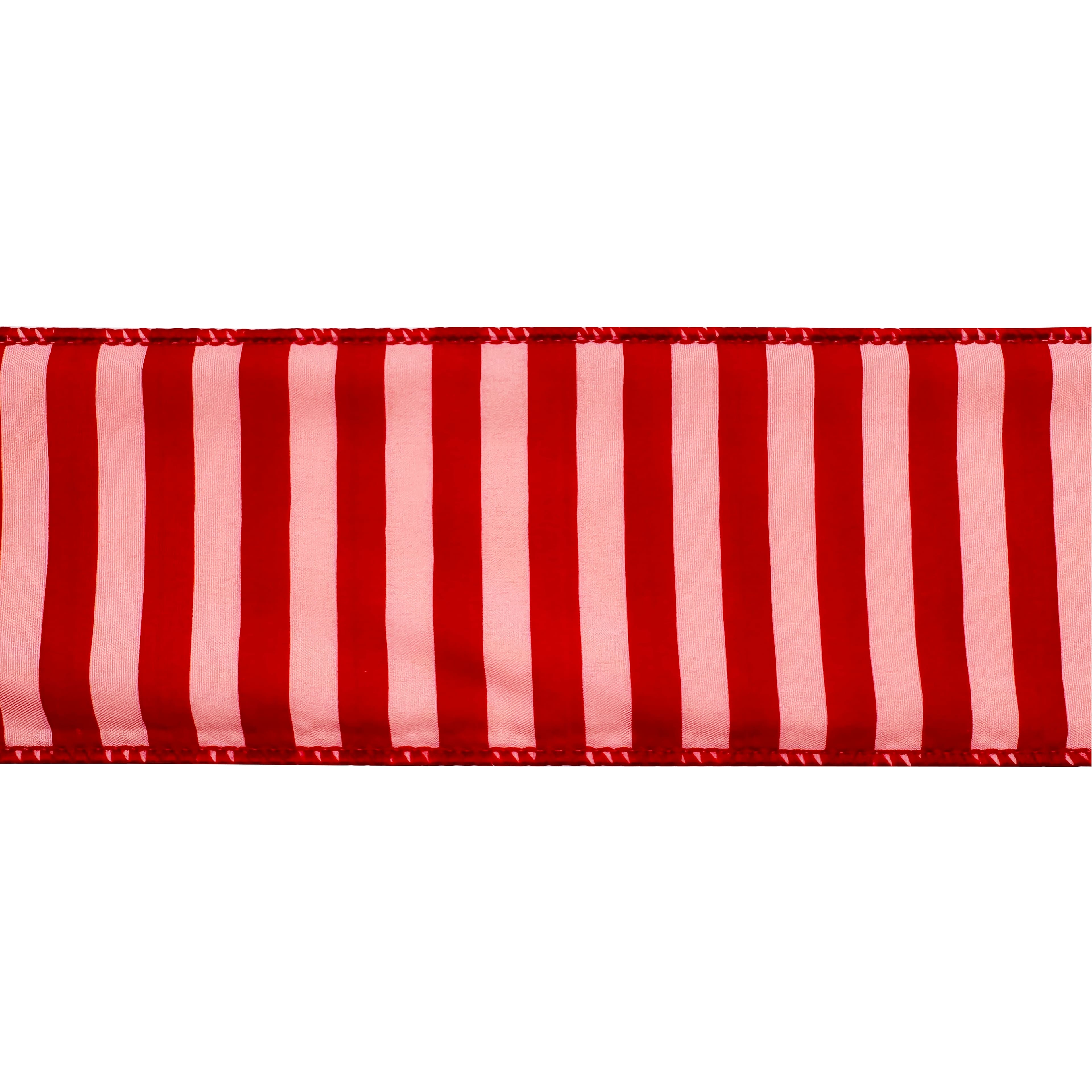 2.5&#x22; x 20ft. Holly Jolly Stripes Wired Ribbon by Celebrate It&#xAE;