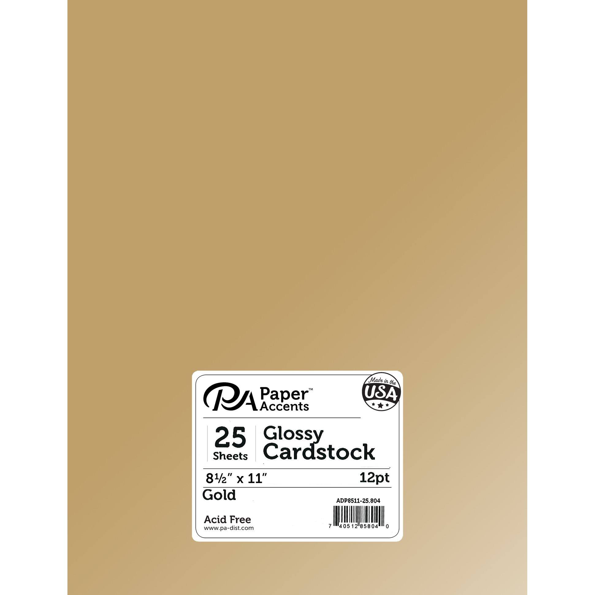 PA Paper™ Accents Glossy 8.5" x 11" 12pt. Cardstock, 25 Sheets Cardstock Paper Michaels
