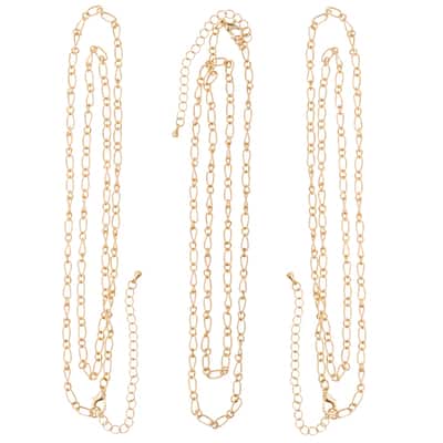 Hamilton Gold Figaro Chain Necklaces By Bead Landing™ image