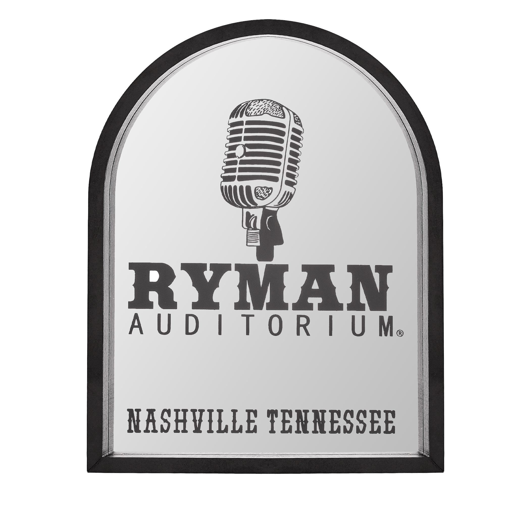 American Art Decor Grand Ole Opry Ryman Auditorium Printed Mirror with Arched Frame - 11&#x22; x 14&#x22;