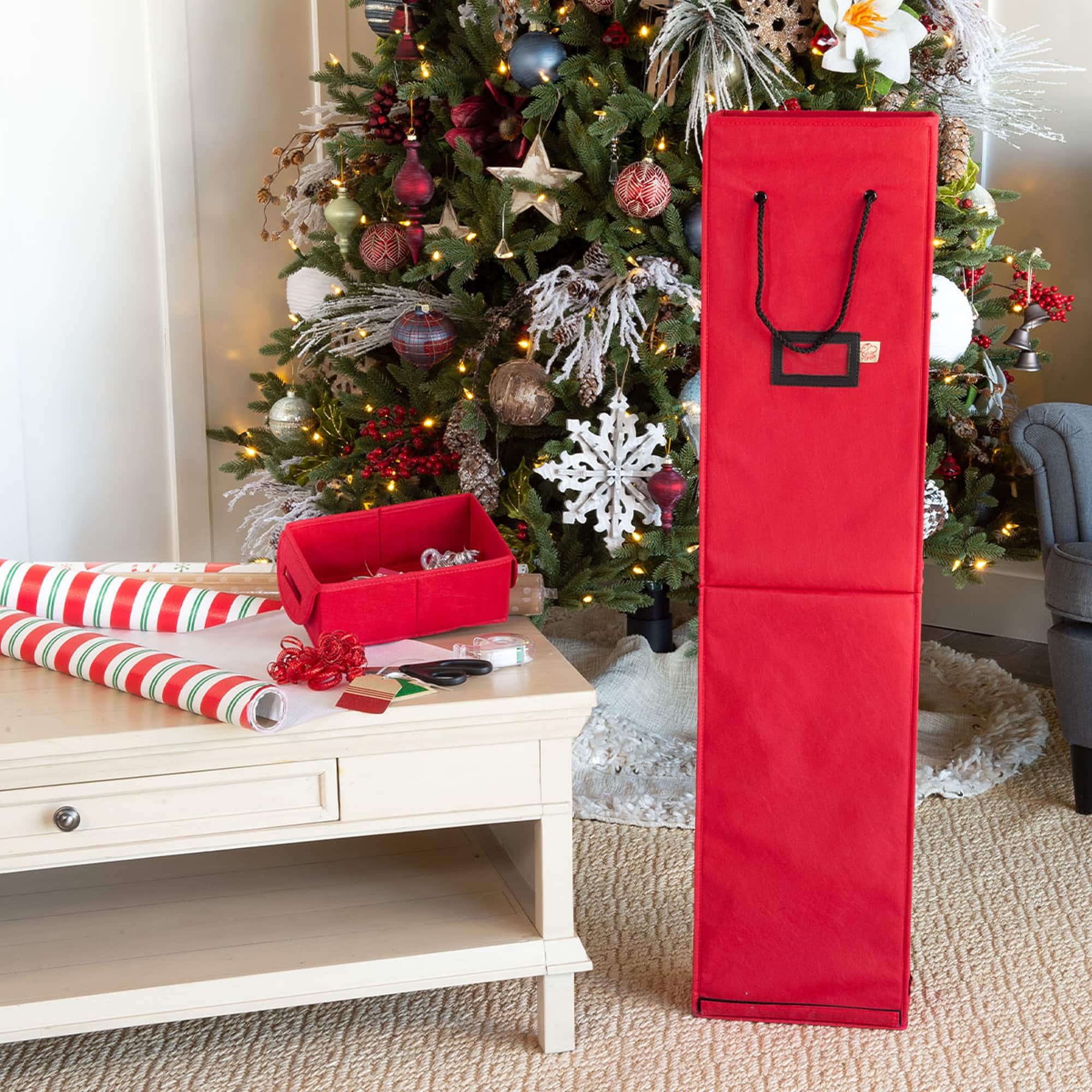 Santa&#x27;s Bag Vertical Wrapping Paper Storage Container