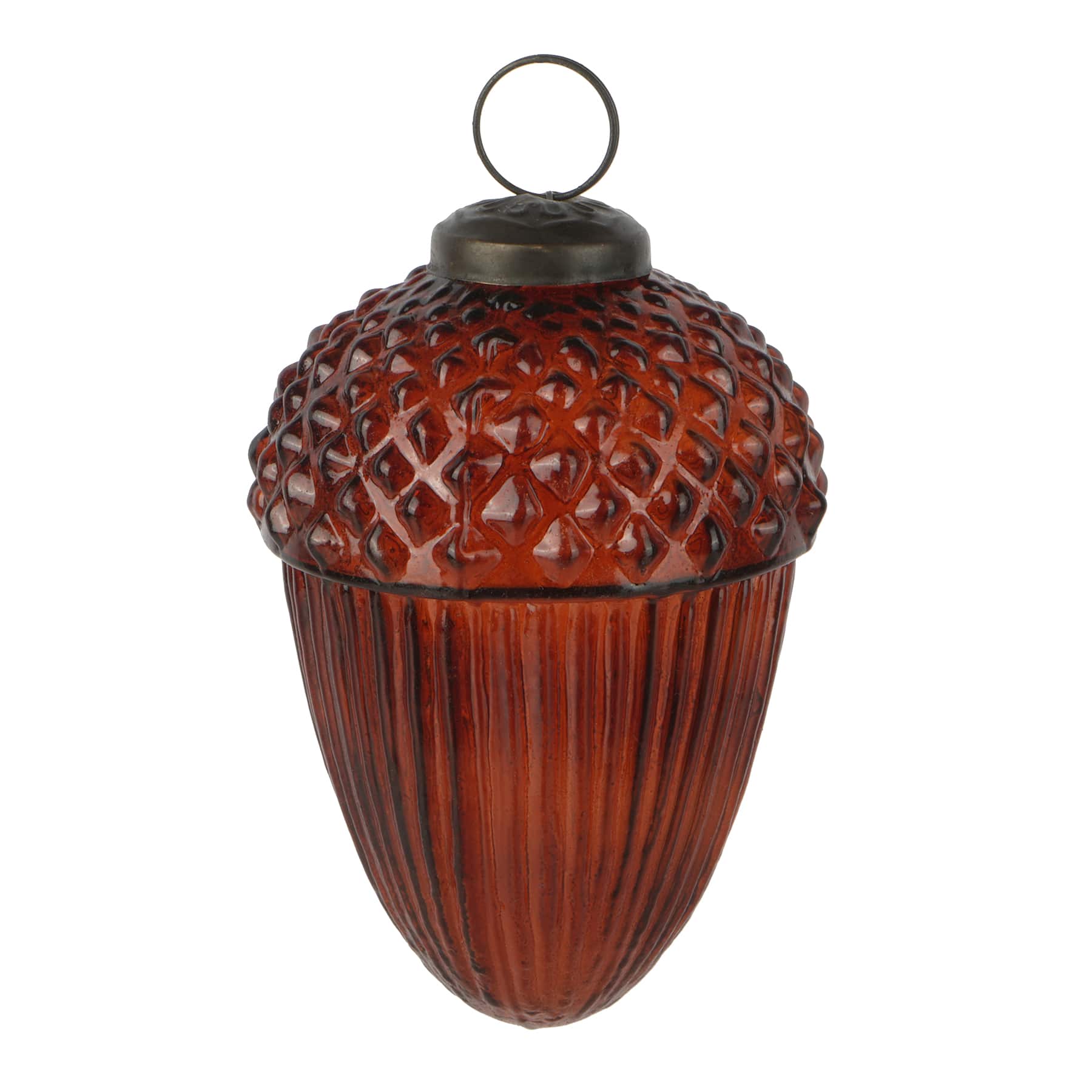 4&#x22; Brown Glass Acorn Ornament by Ashland&#xAE;
