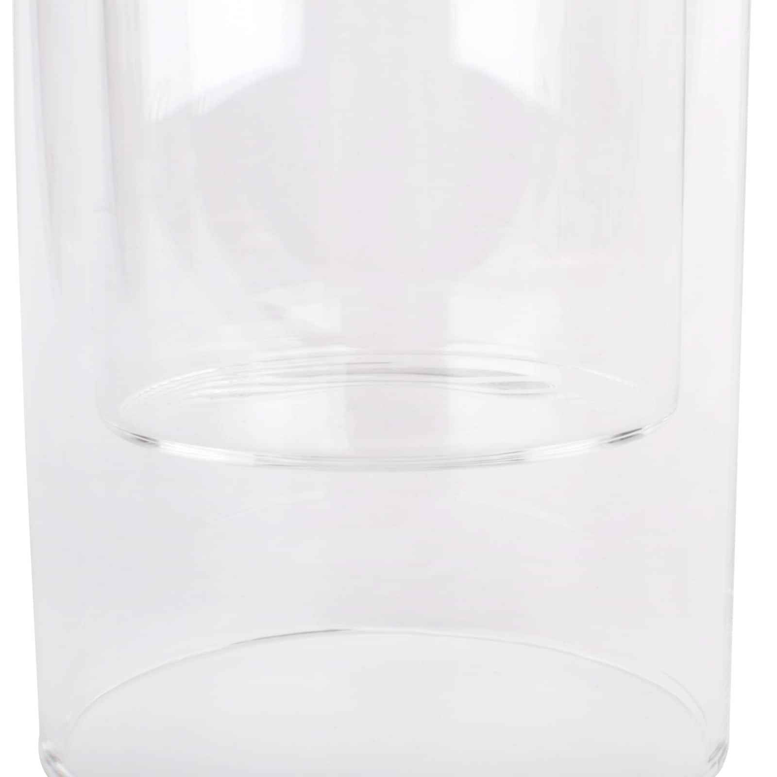 6&#x22; Clear Glass Dual Cylinder Candle Holder by Ashland&#xAE;