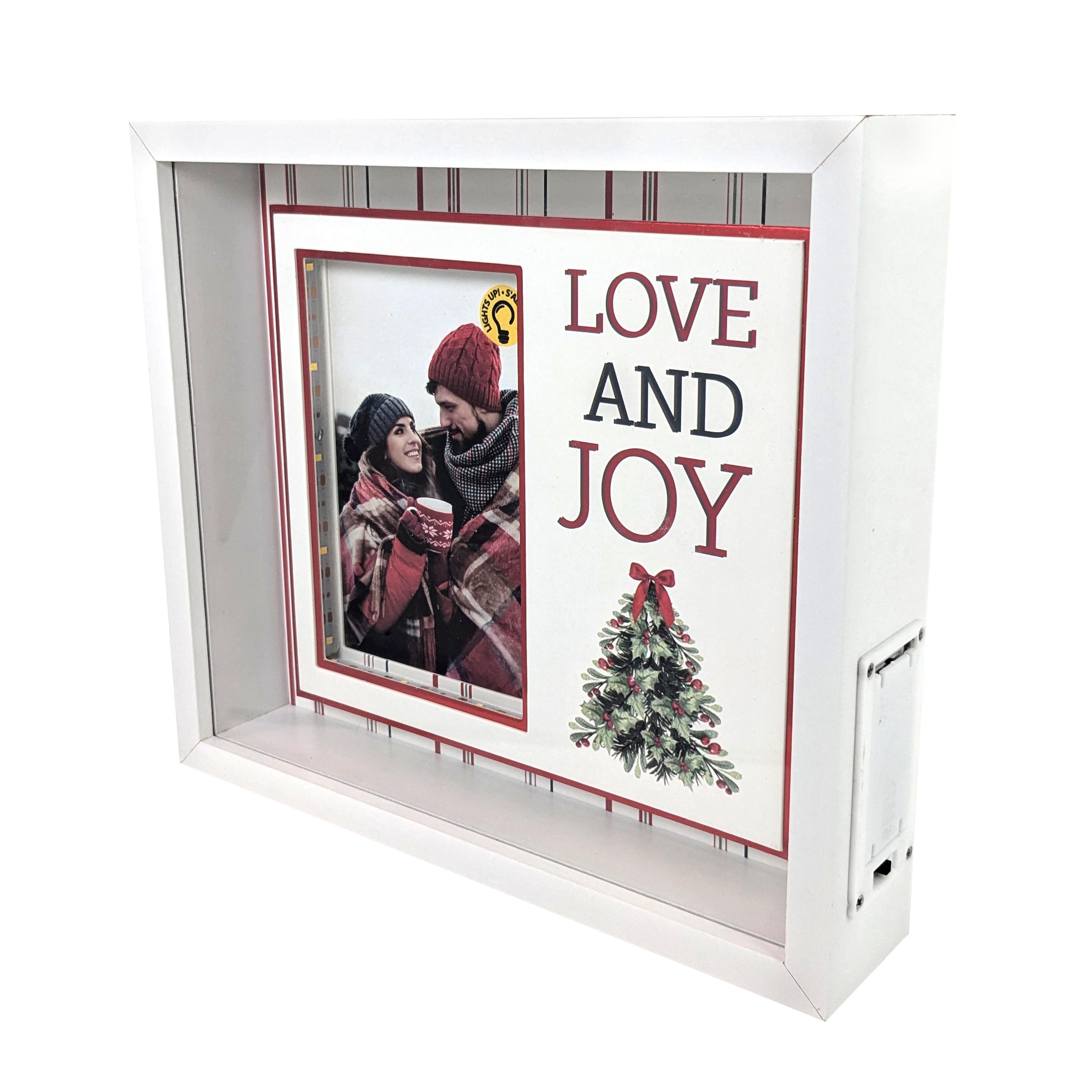 4&#x22; x 6&#x22; LED Love &#x26; Joy Tabletop Frame by Studio D&#xE9;cor&#xAE;