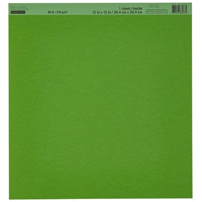 Green Smooth Cardstock Paper by Recollections®, 12" x 12" image