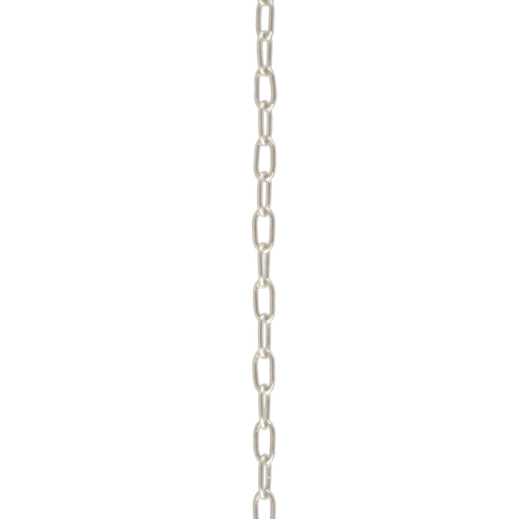 7.5&#x22; Rhodium Anklet Charm Bracelet by Bead Landing&#x2122;