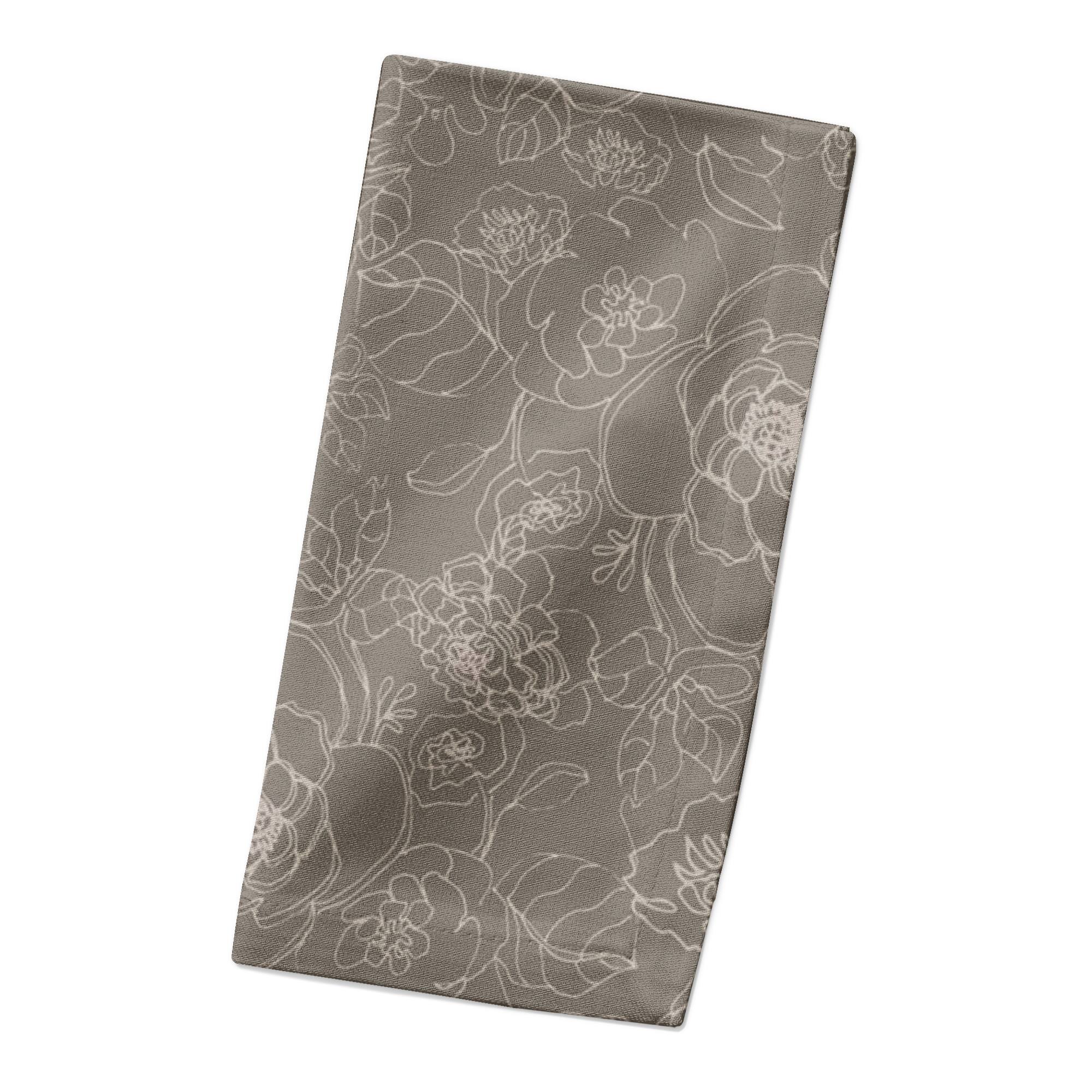 Line Floral Cotton Twill Napkin