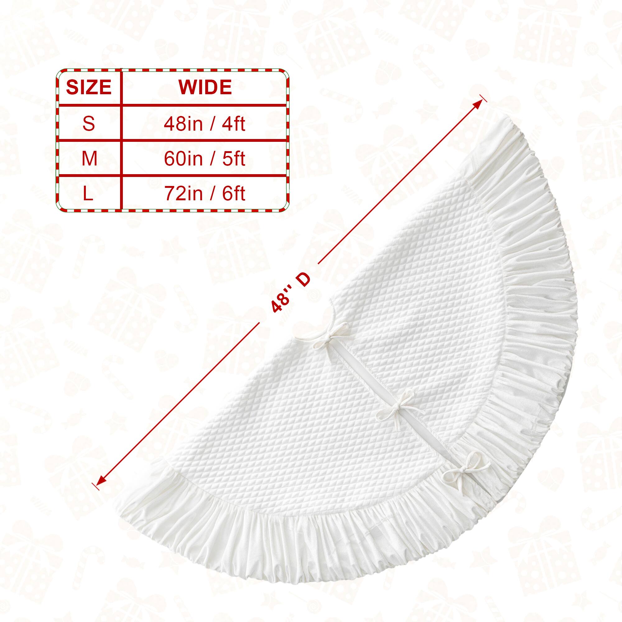 Glitzhome® Deluxe Velvet Ruffled Christmas Tree Skirt