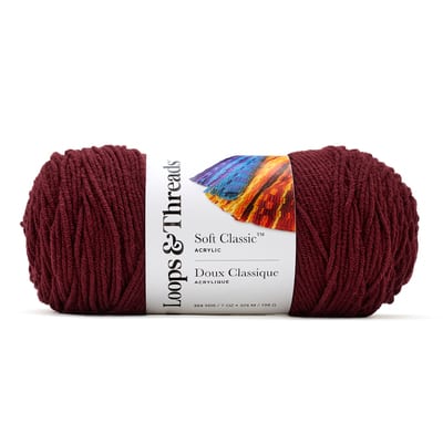 Soft Classic Solid Yarn by Loops & Threads - Solid Color Yarn for