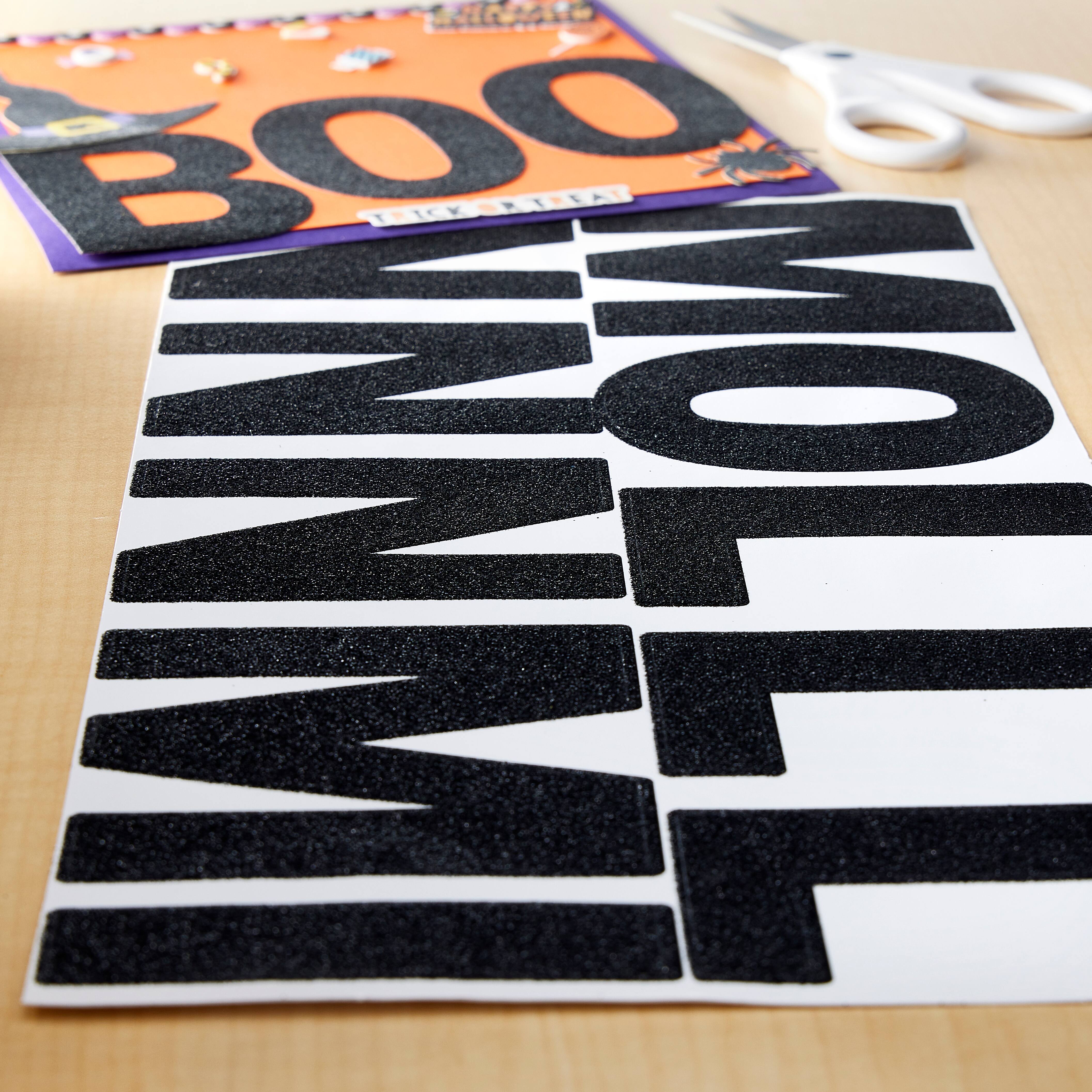 12 Pack: Black Glitter Alphabet Stickers by Recollections™
