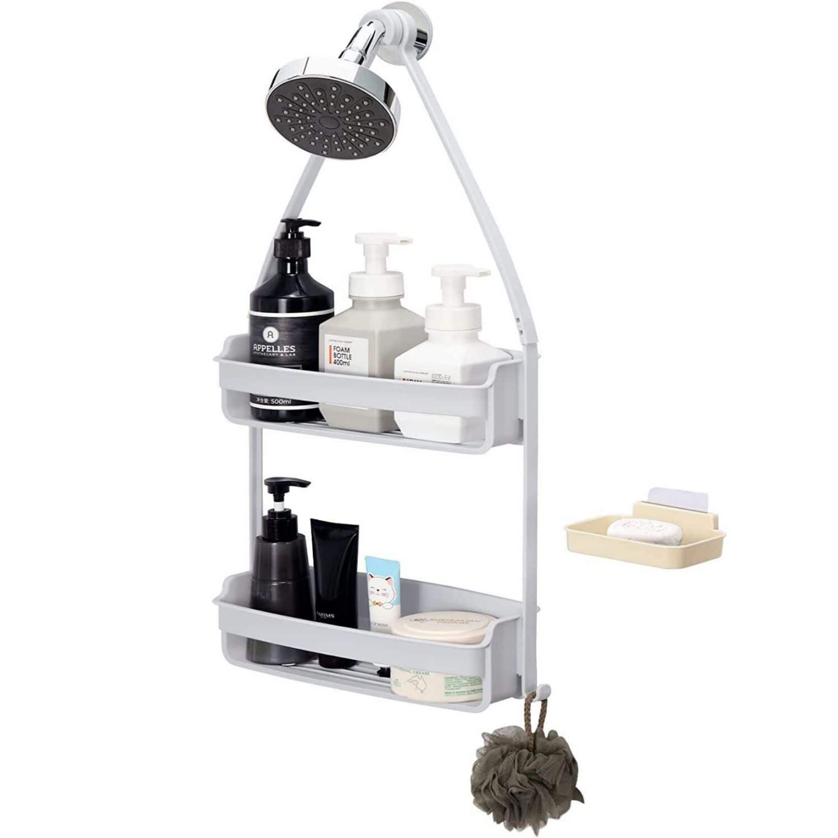 NEX™ 12" White Over Shower Head Shower Caddy