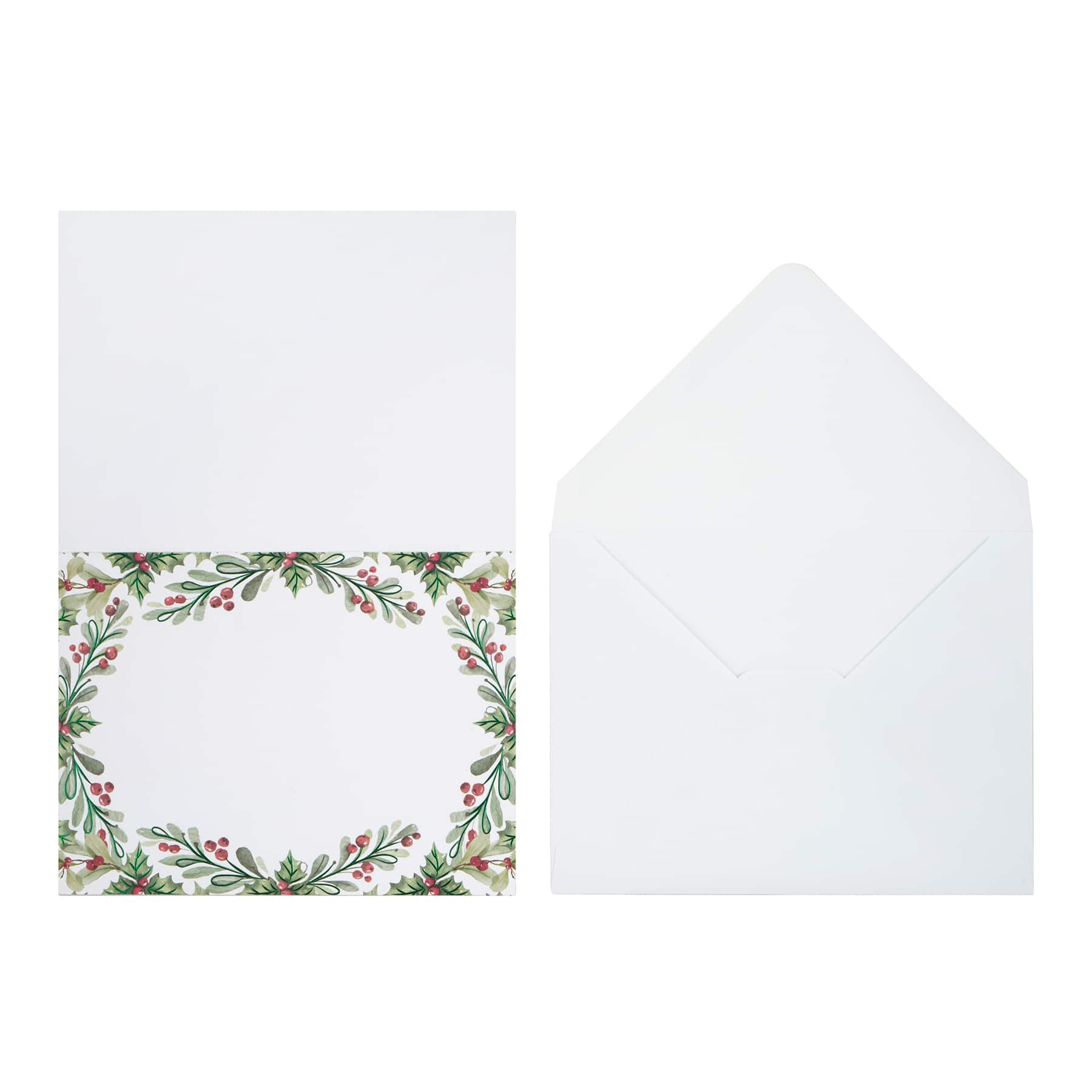 4.25&#x22; x 5.5&#x22; Holly Cards &#x26; Envelopes, 24ct. by Recollections&#x2122;