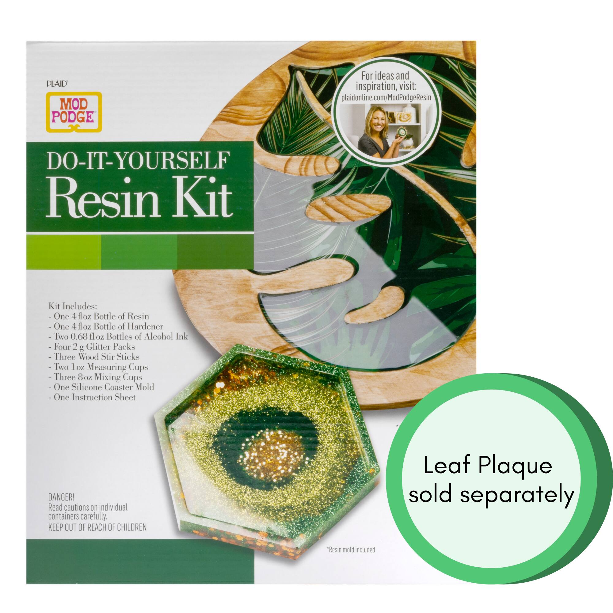 Mod Podge® & Gold Do-It-Yourself Hexagon Coaster Kit