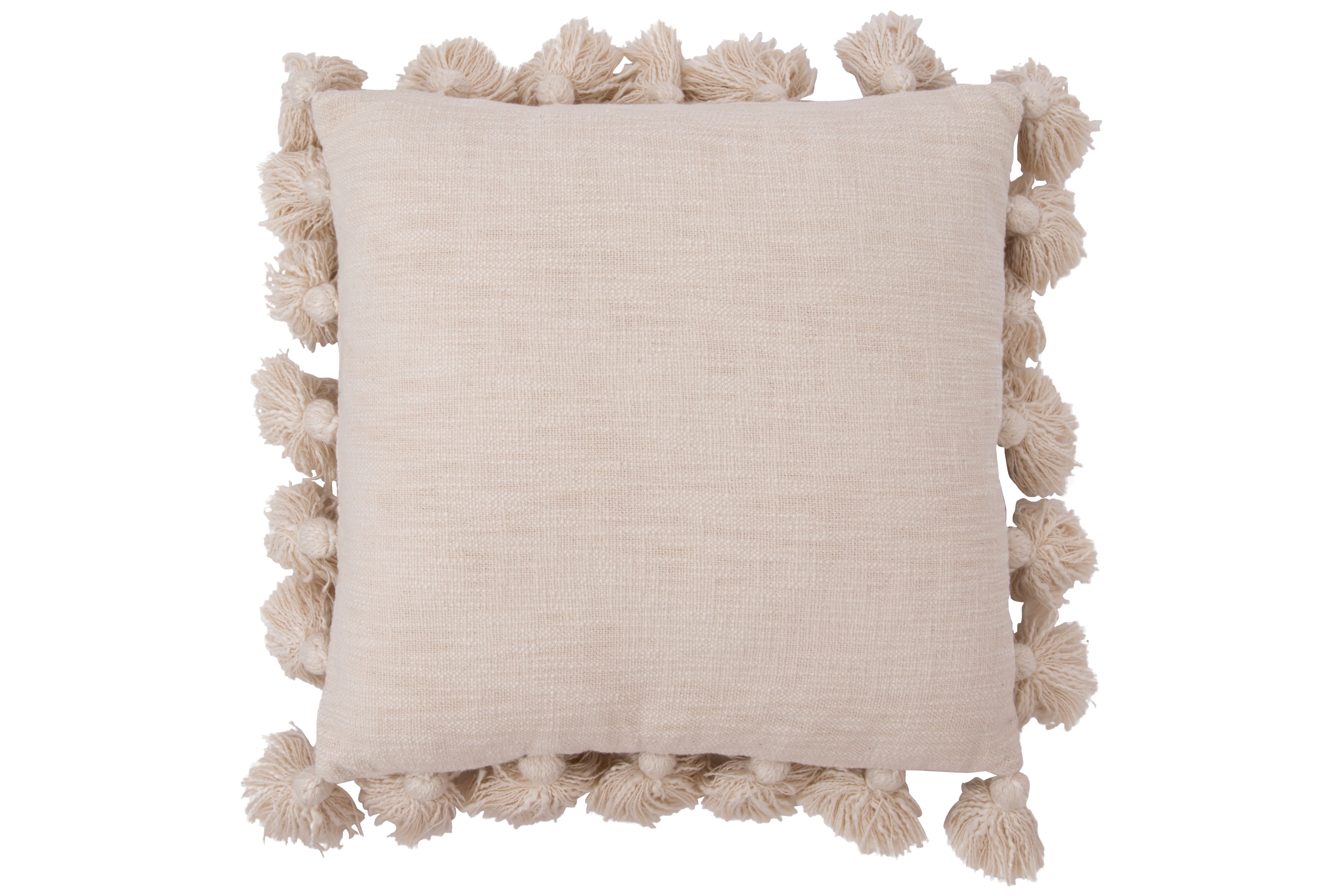 Hello Honey&#xAE; Woven Cotton Slub Pillow with Tassels