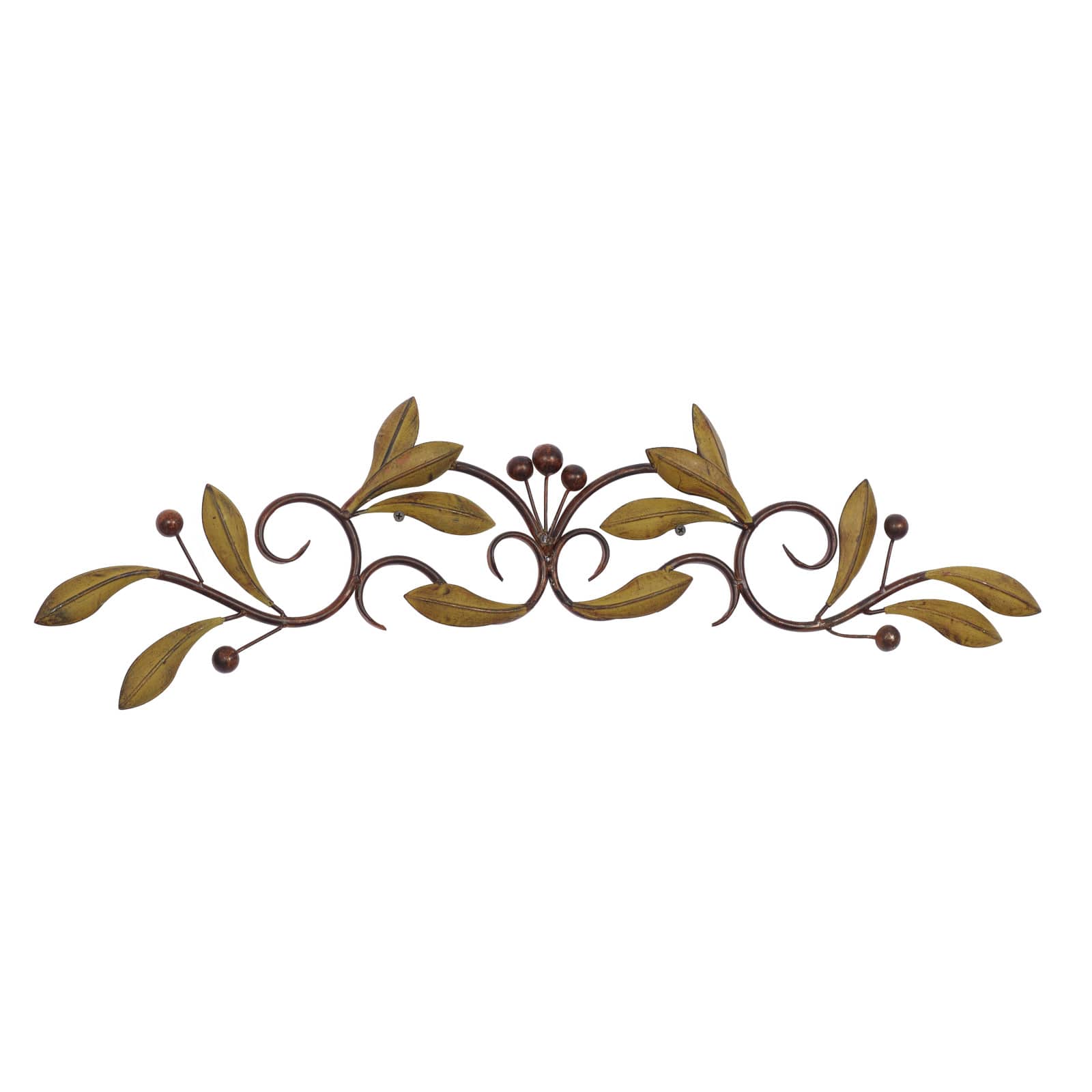 31&#x22; Green Metal Traditional Floral Wall D&#xE9;cor