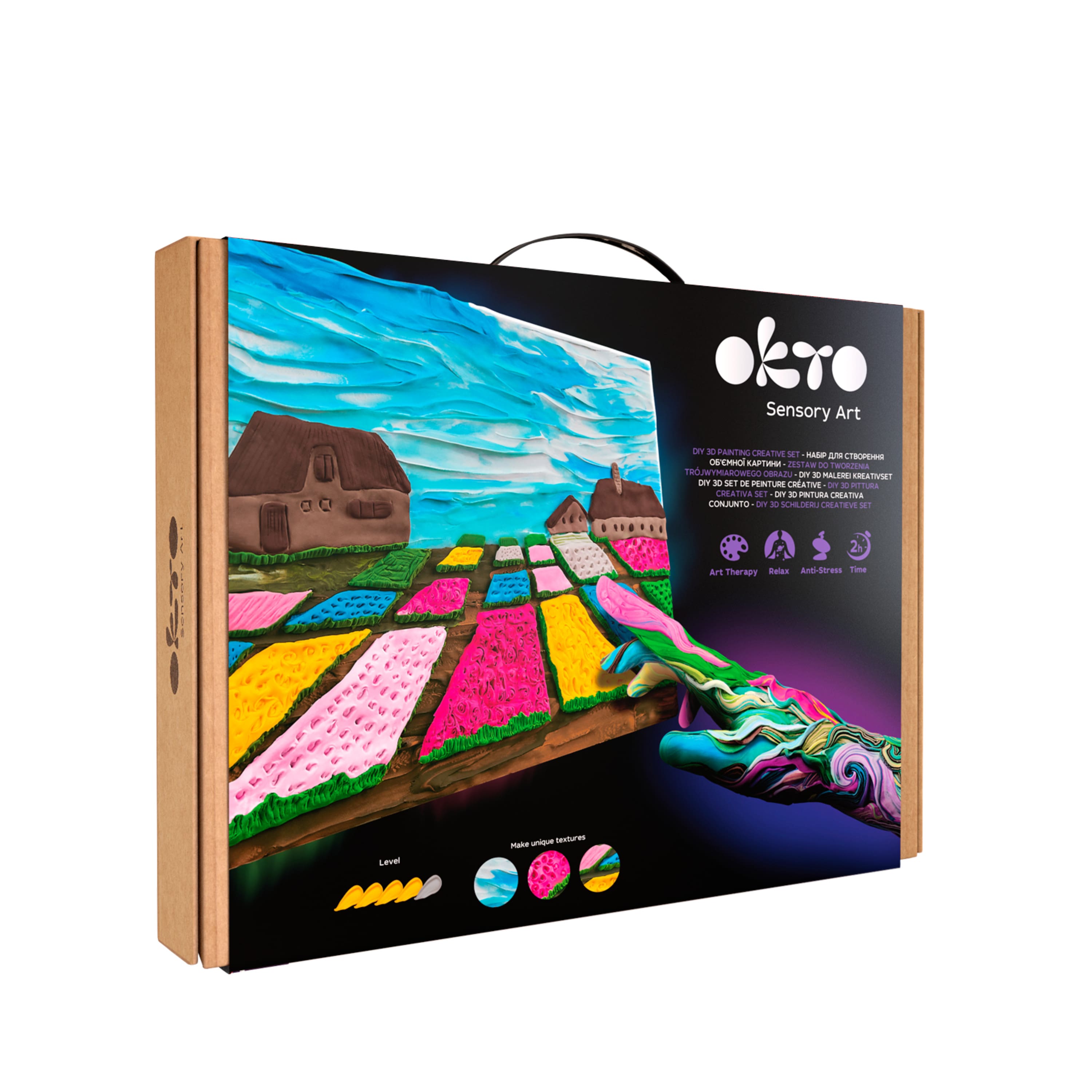 OKTO Sensory Art 3D Vincent Van Gogh Flower Beds in Holland Clay Painting Kit