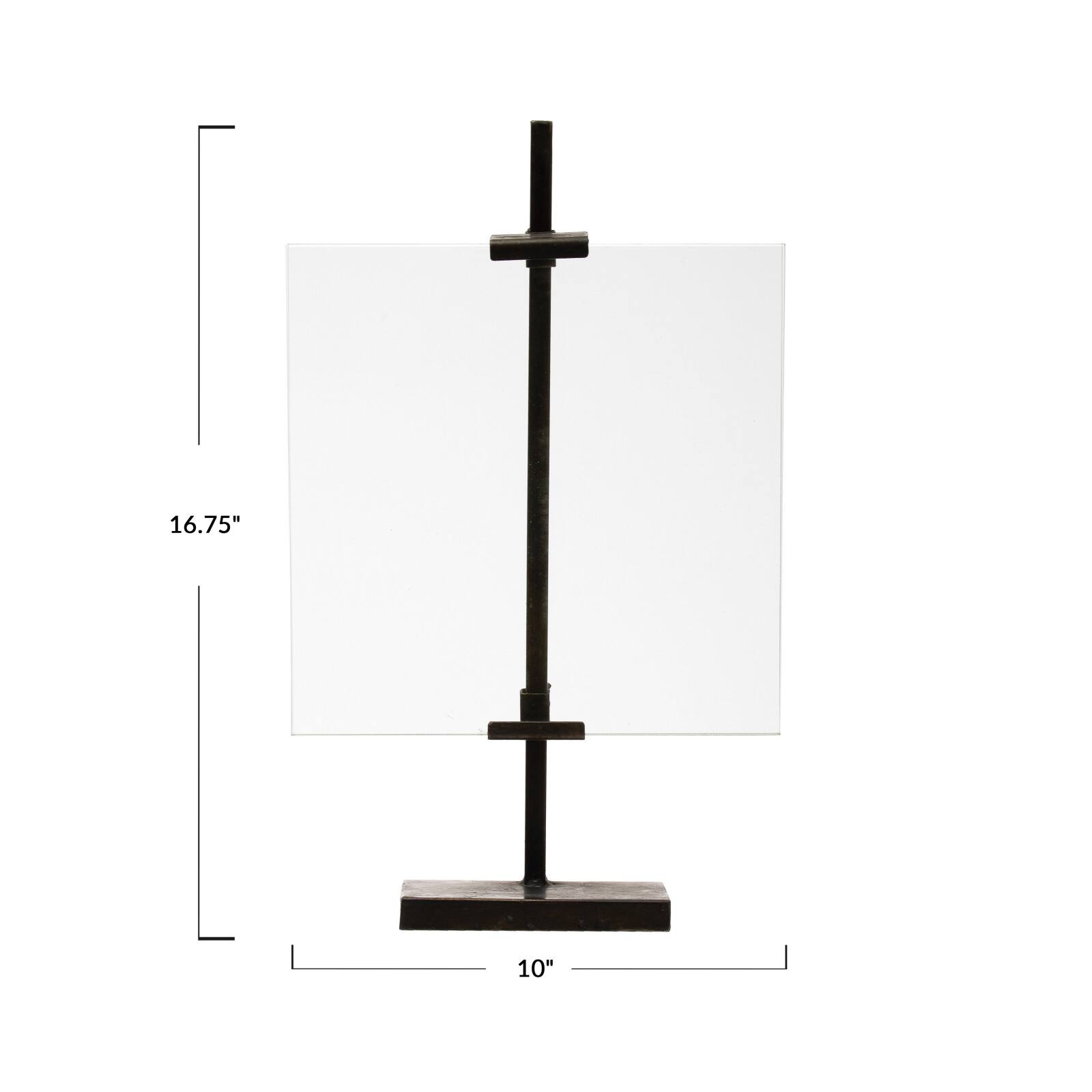 Hello Honey&#xAE; Black Adjustable Metal Stand &#x26; Glass 10&#x22; x 16.75&#x22; Floating Photo Frame