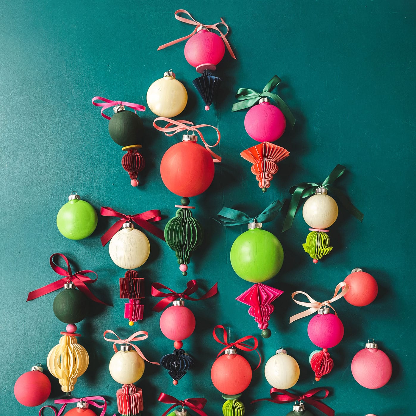 Stacked Honeycomb Christmas Ornaments