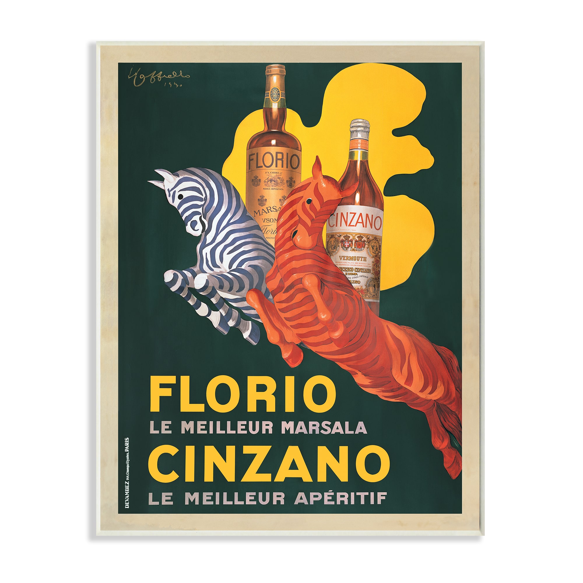 Stupell Industries Florio Cinzano Vintage Poster Wall Plaque