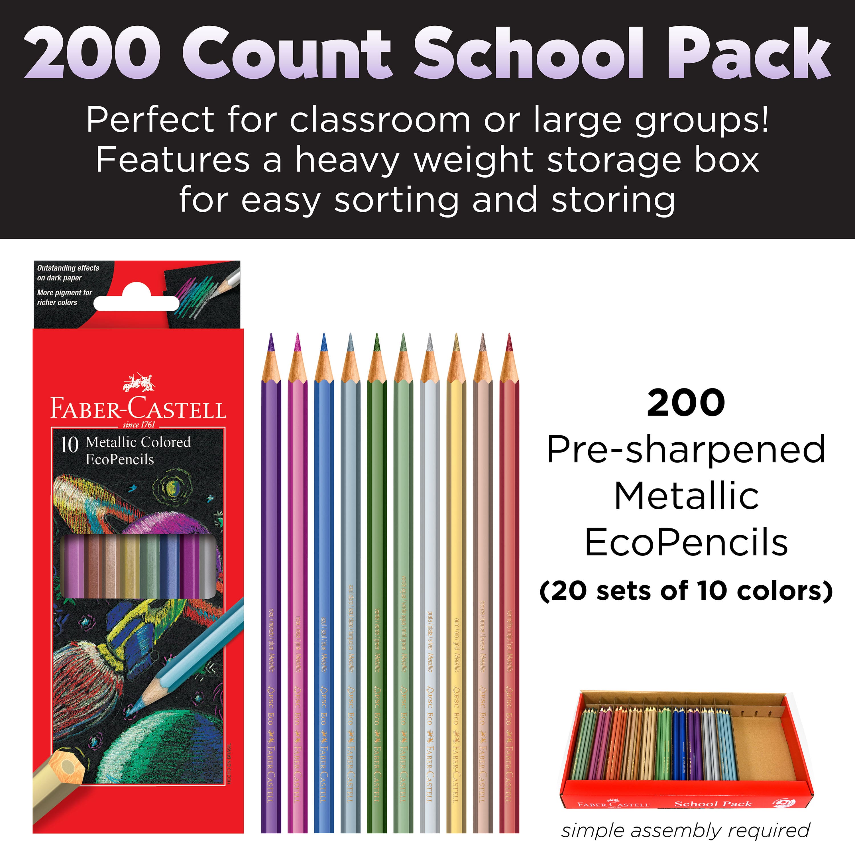 Faber-Castell® Metallic EcoPencil School Pack