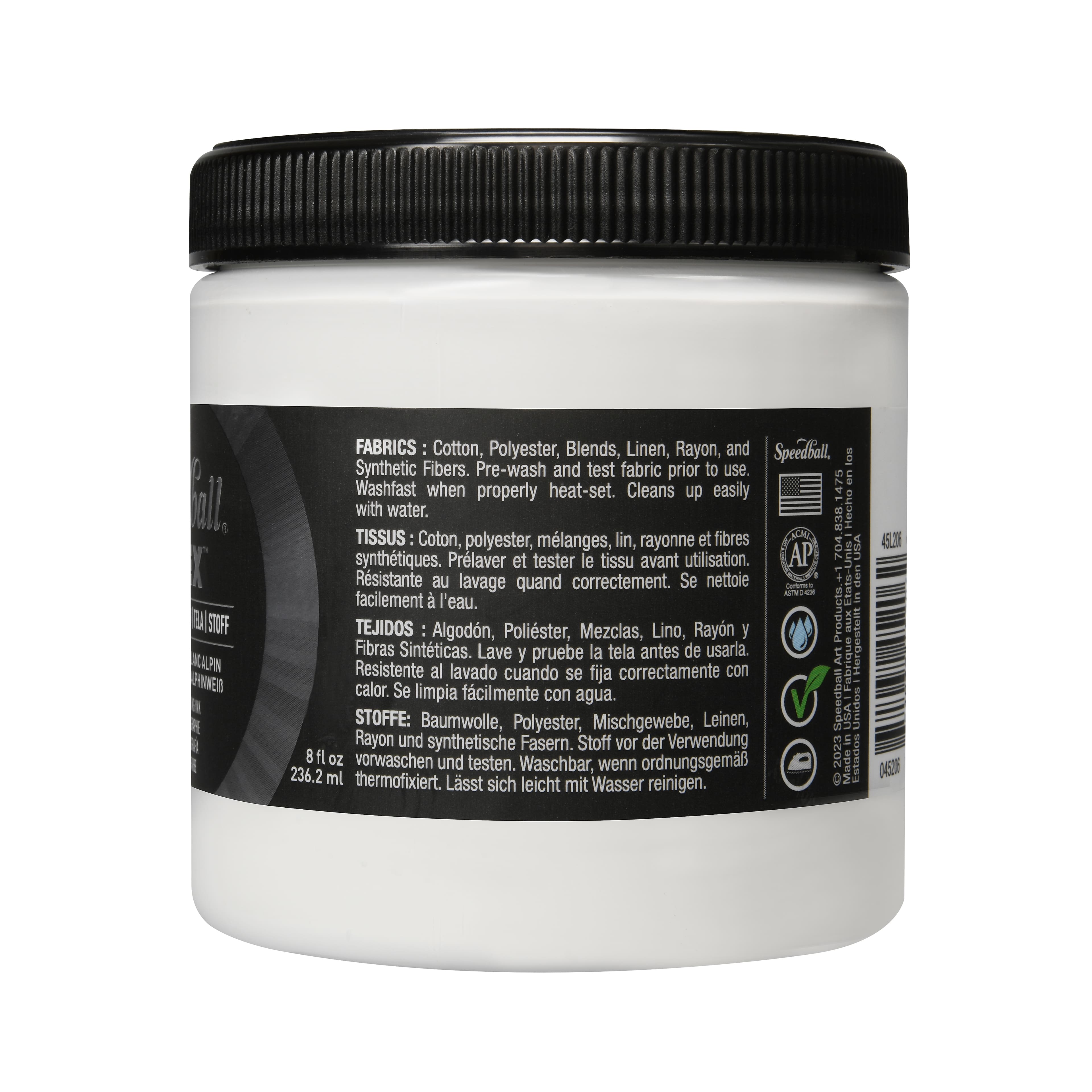 Speedball&#xAE; Flex&#x2122; 8oz. Alpine White Fabric Screen Printing Ink