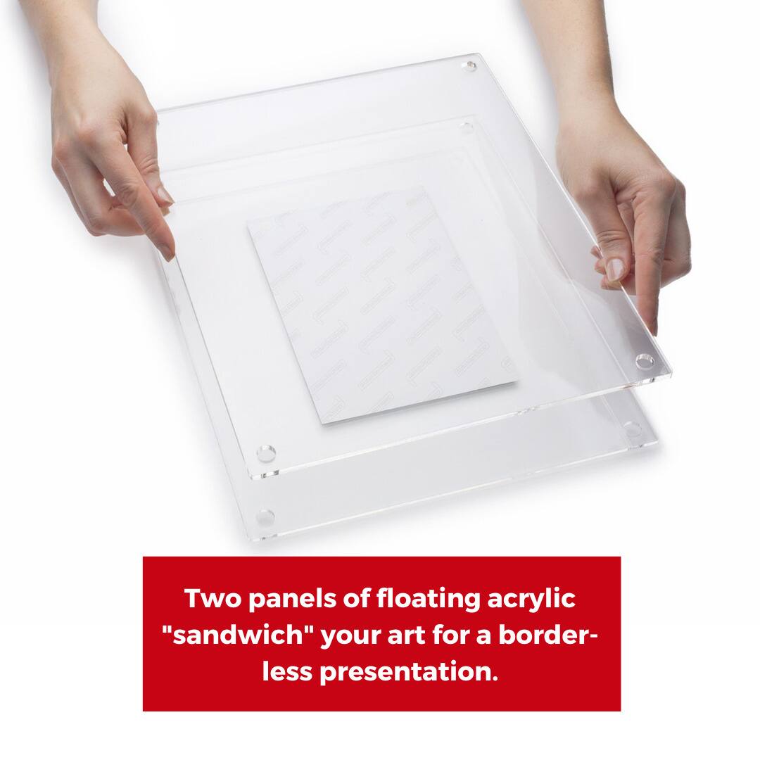 Cool Modern Frames 5 Pack Double Panel Acrylic Float Frames