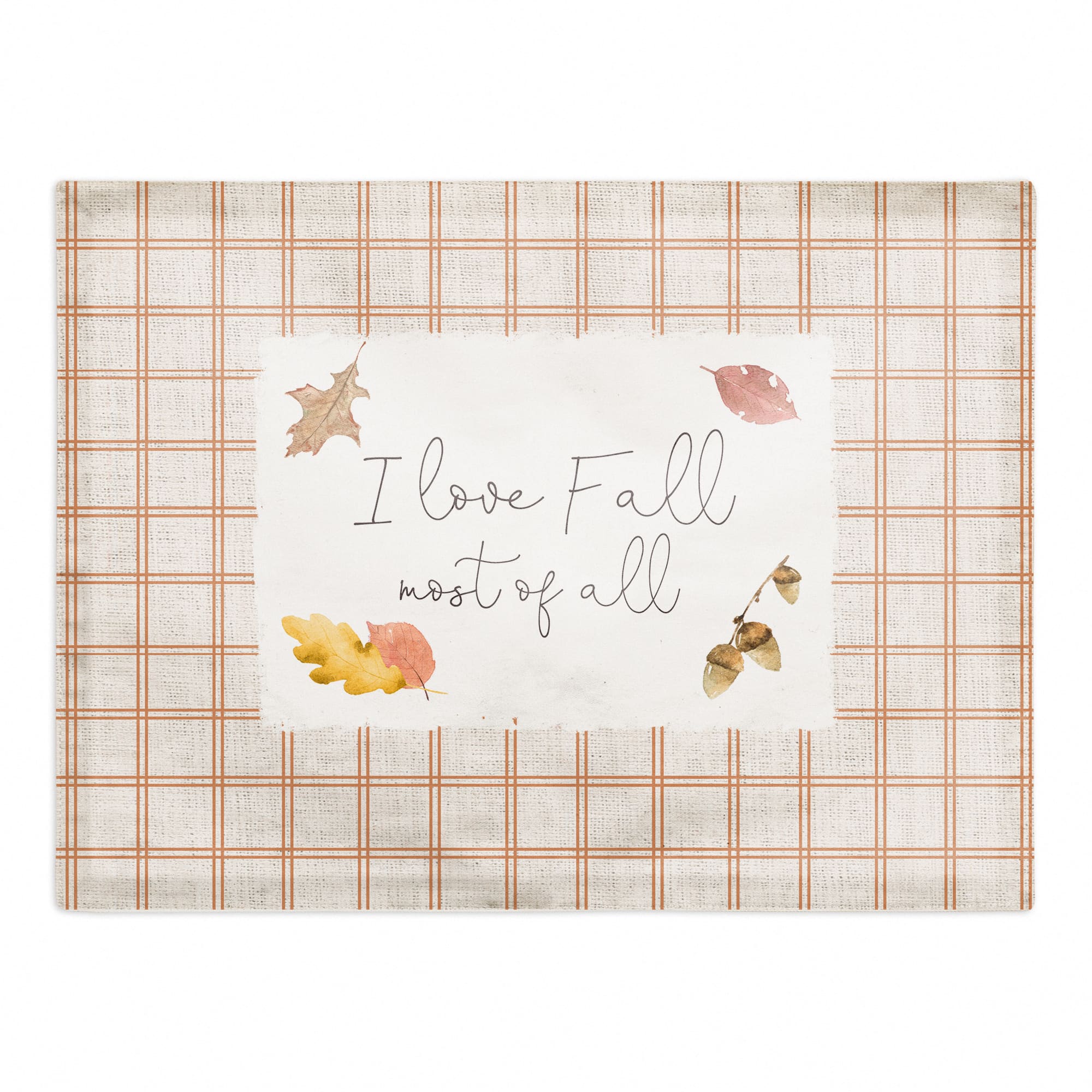 I Love Fall Polyester Twill Placemat