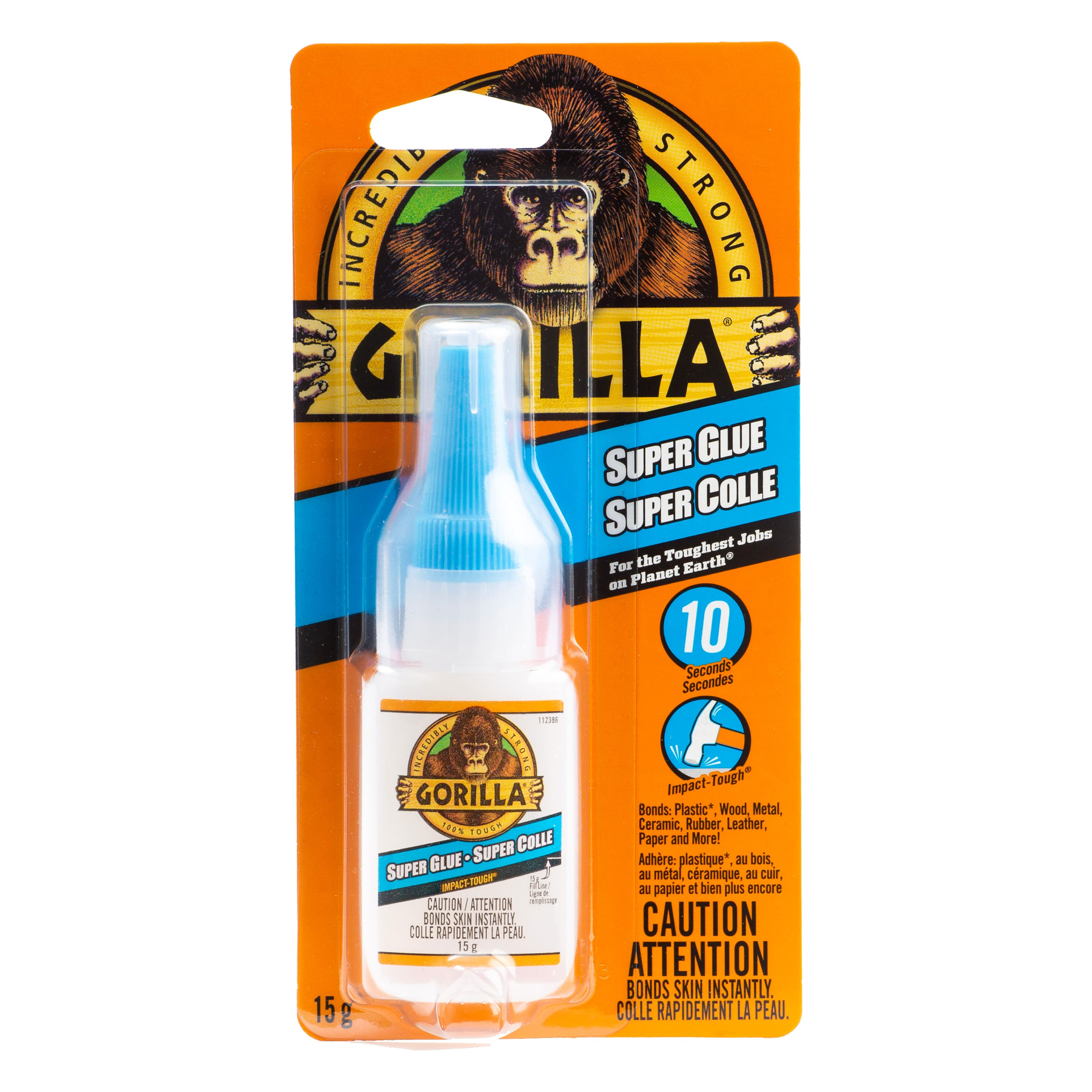 Gorilla Super Glue Gel, 15 g, Clear - The Art Store/Commercial Art