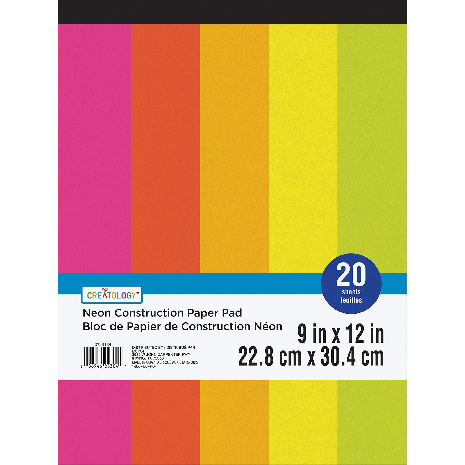 Download 12 Pack: Neon Construction Paper Pad by Creatology™, 9" x 12" | Michaels