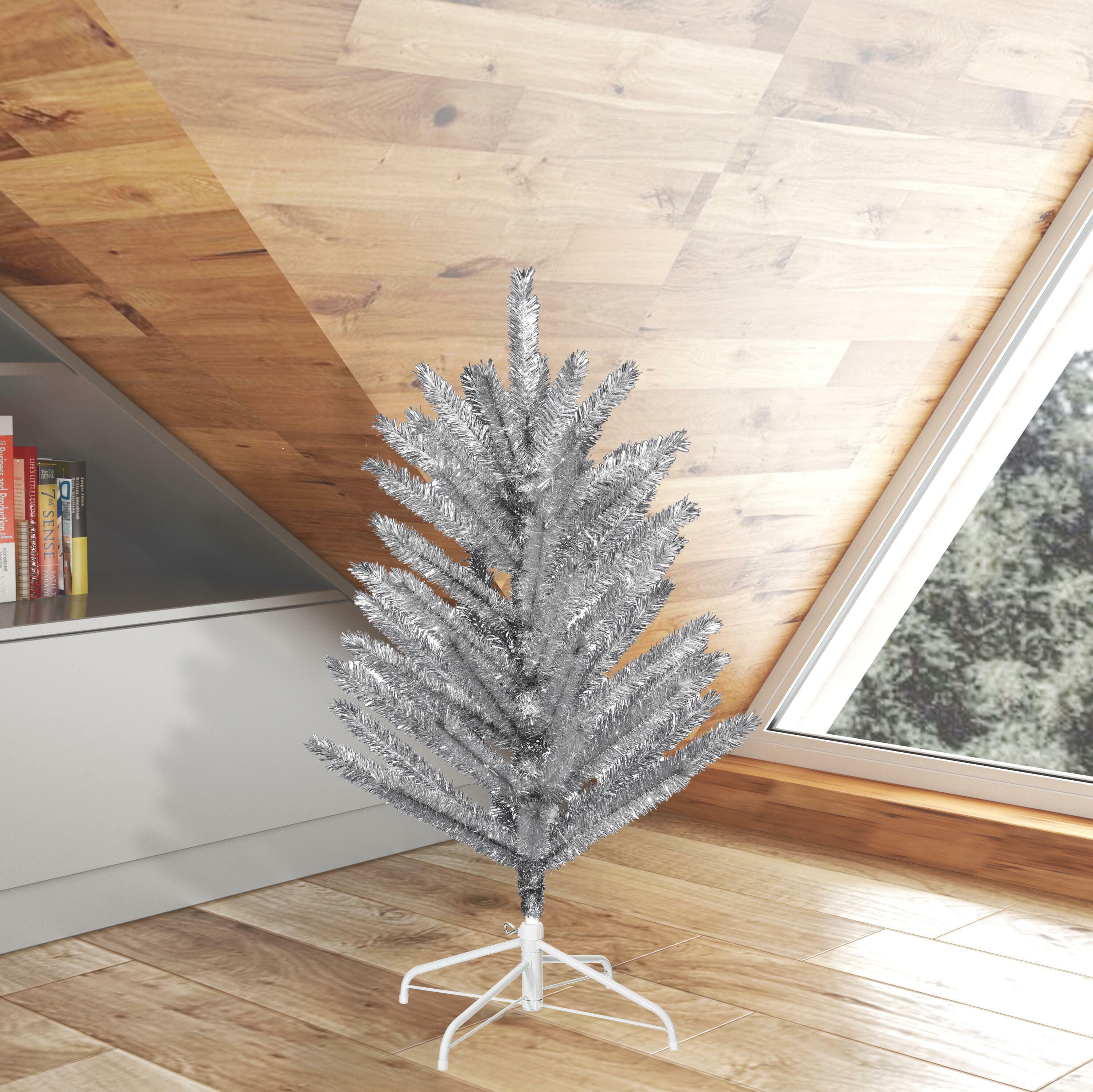 3ft. Unlit Silver Vintage Aluminum Artificial Christmas Tree