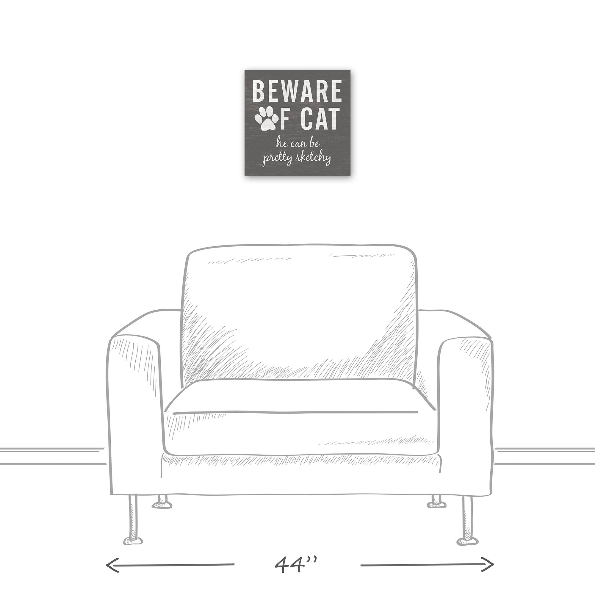 Sketchy Cat Canvas Wall Art