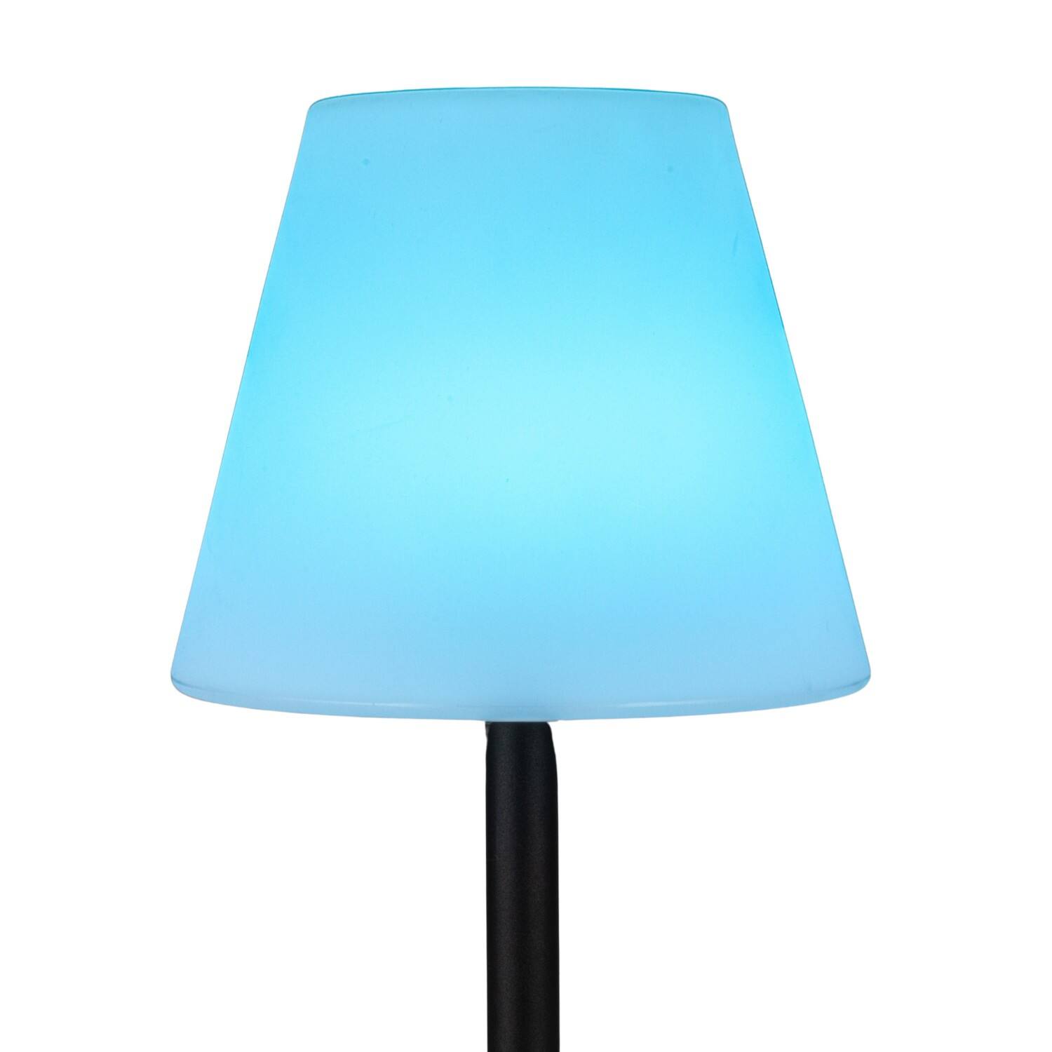 Hello Honey&#xAE; 57.75&#x22; Black Touch Sensor Metal Solar Floor Lamp